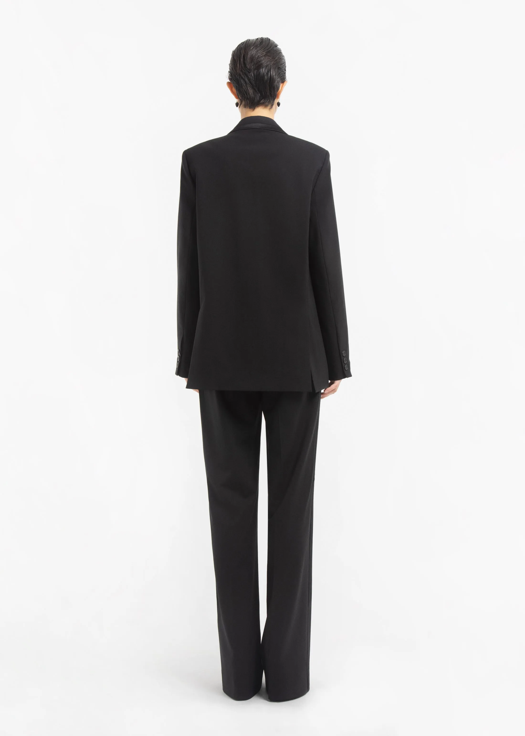 Tuxedo Jacket in Wool and Silk - Black sold by CO product image thumbnail 4