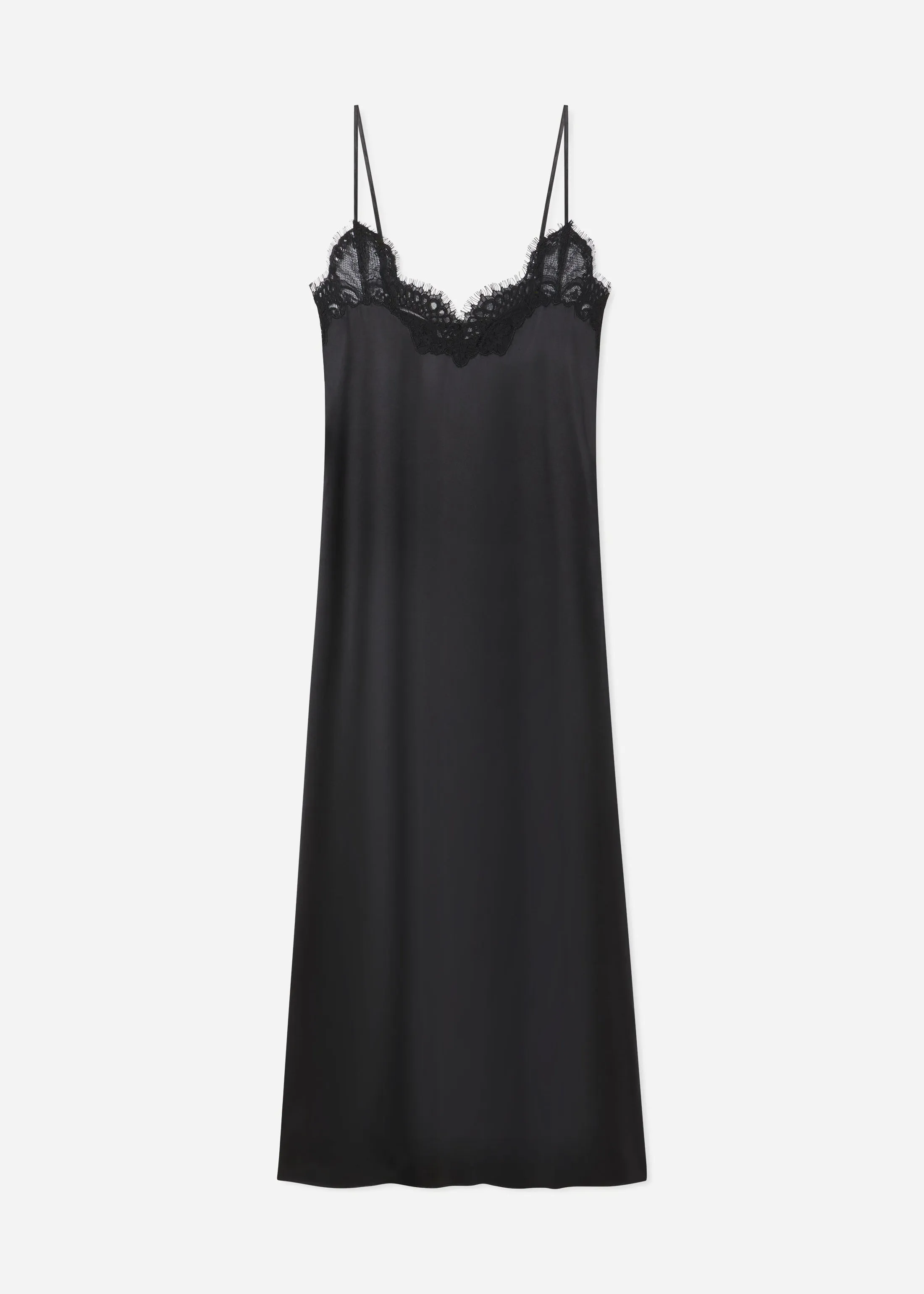 Lace Slip Dress in Silk - Black sold by CO product image thumbnail 3