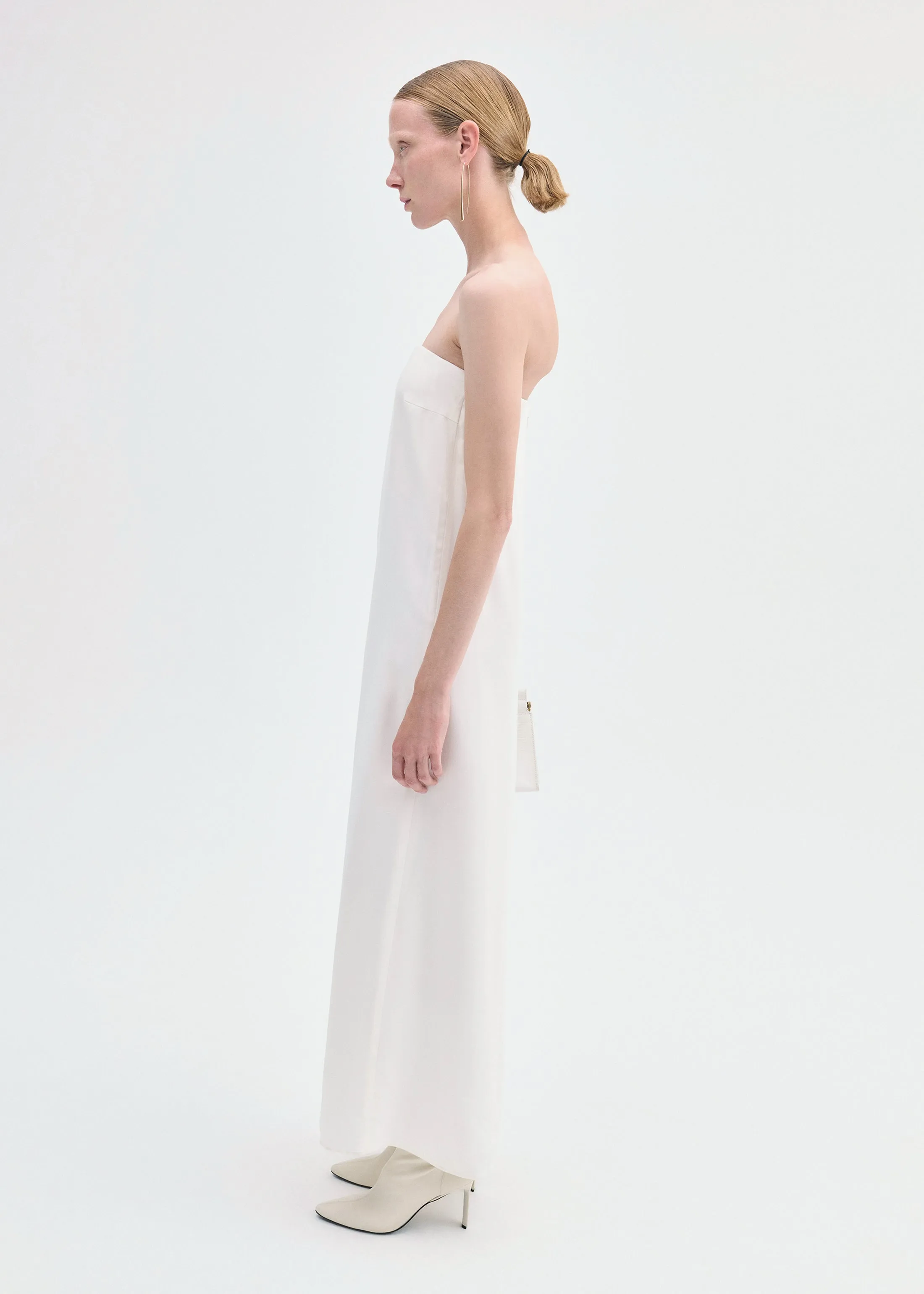 Strapless Column Dress in Viscose Crepe - Ivory sold by CO product image thumbnail 2