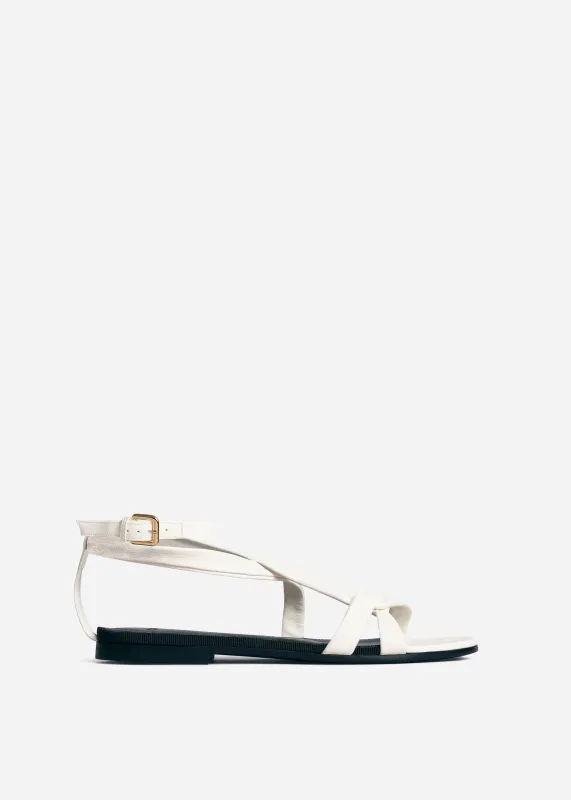 Asymmetric Sandal in Ivory sold by CO