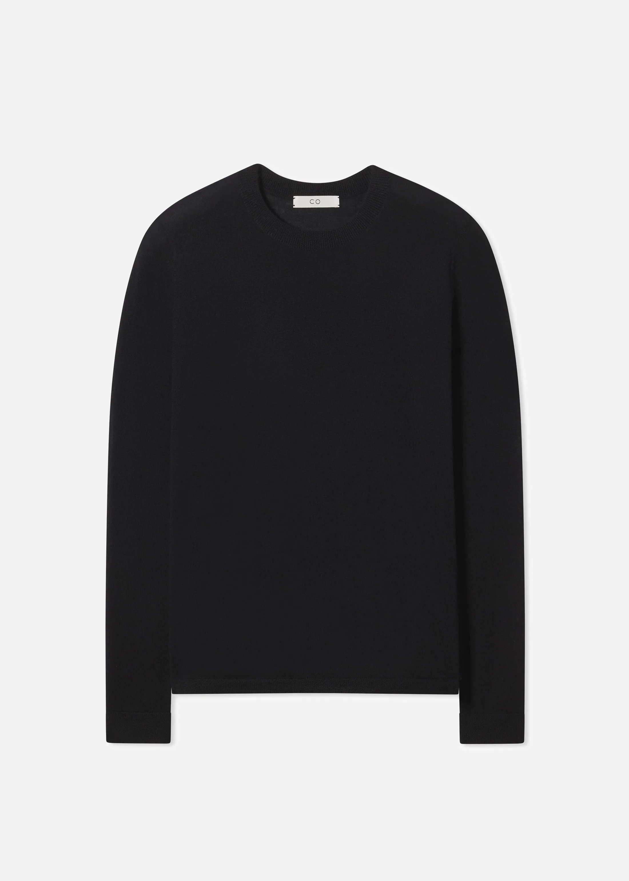 Long Sleeve Crew in Fine Cashmere - Black sold by CO product image thumbnail 5