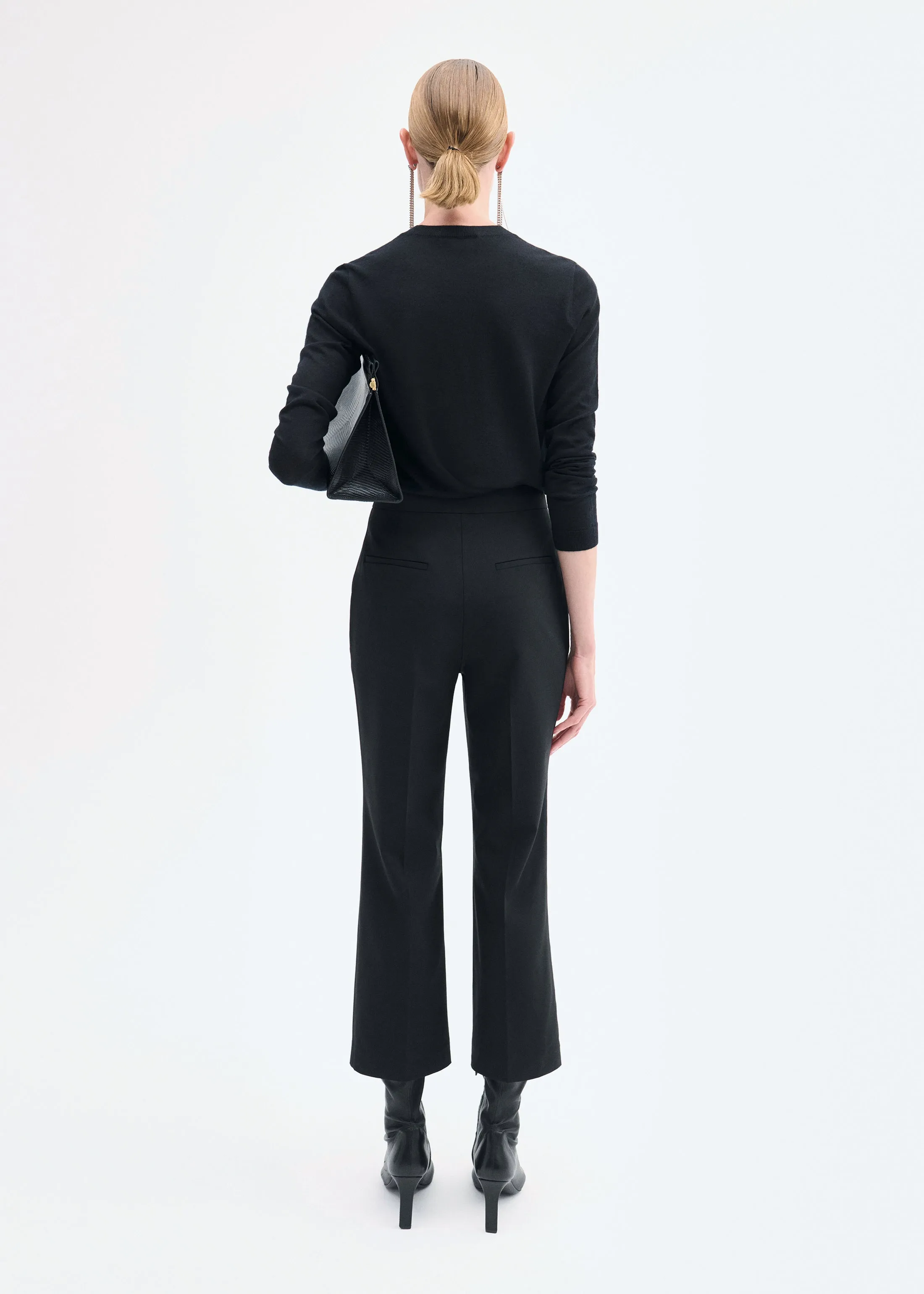 Long Sleeve Crew in Fine Cashmere - Black sold by CO product image thumbnail 4