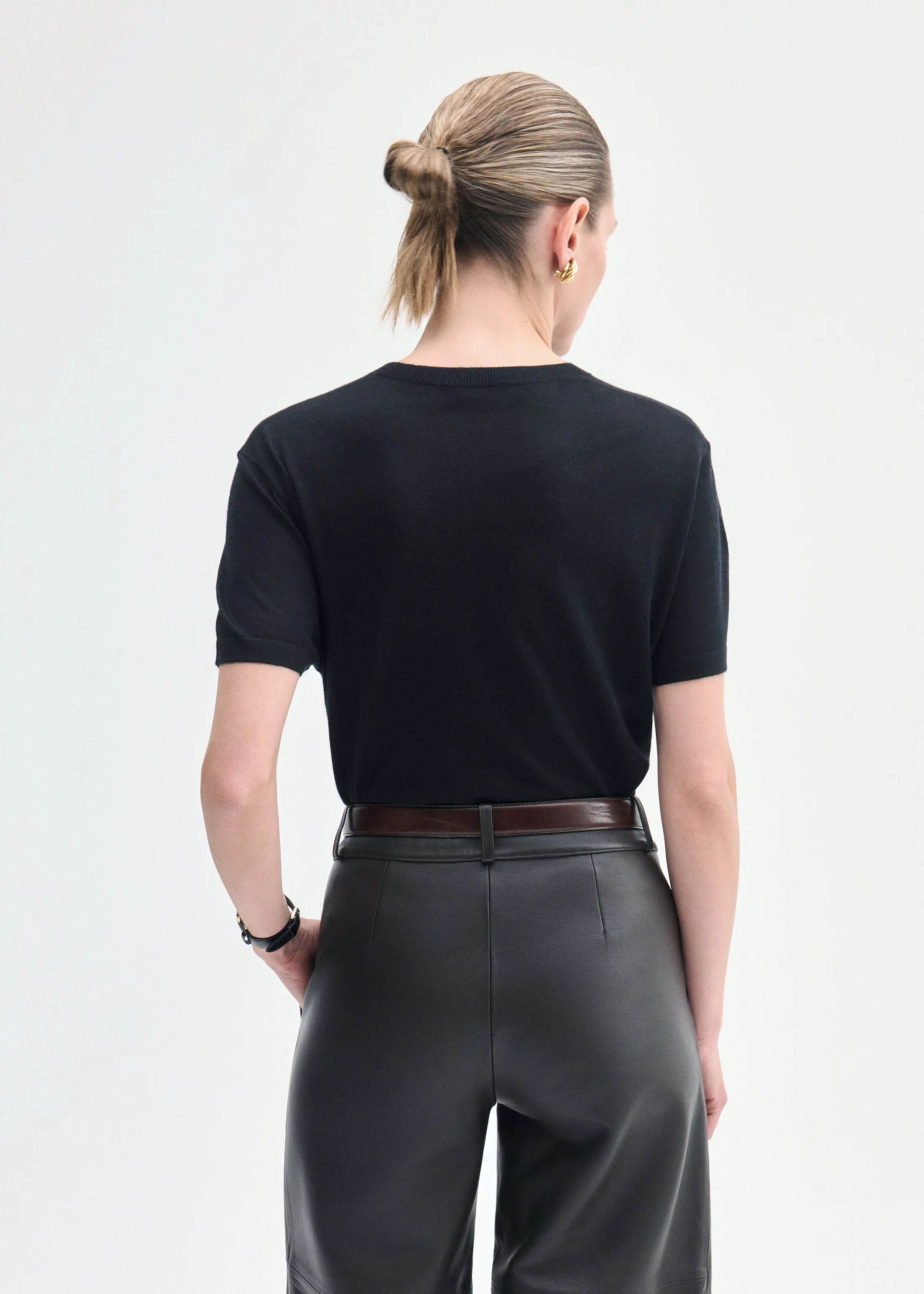 T-Shirt in Fine Cashmere - Black sold by CO product image thumbnail 2