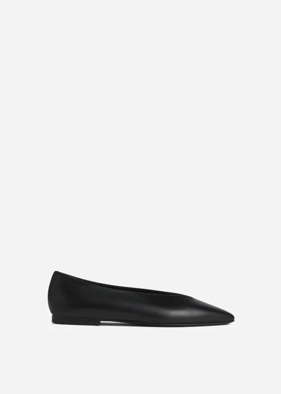 Pointed Ballerina Flat in Black sold by CO