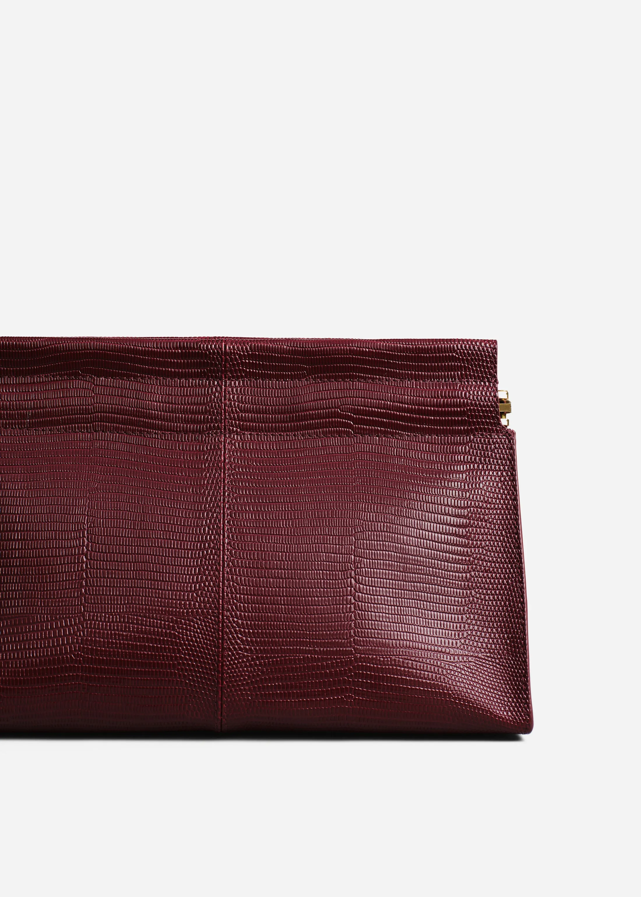 Small Leather Clutch - Burgundy sold by CO product image thumbnail 3