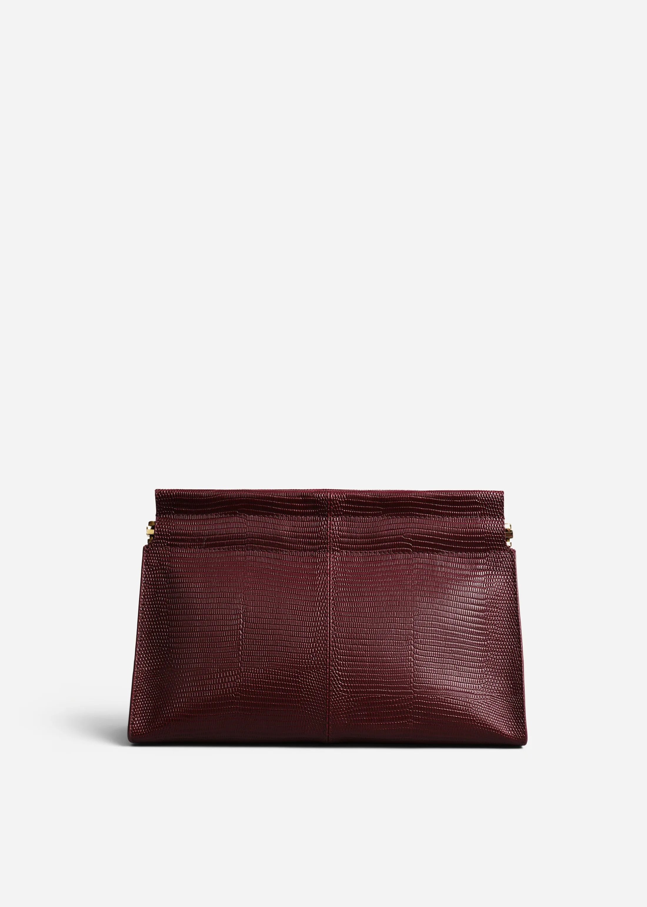 Small Leather Clutch - Burgundy sold by CO