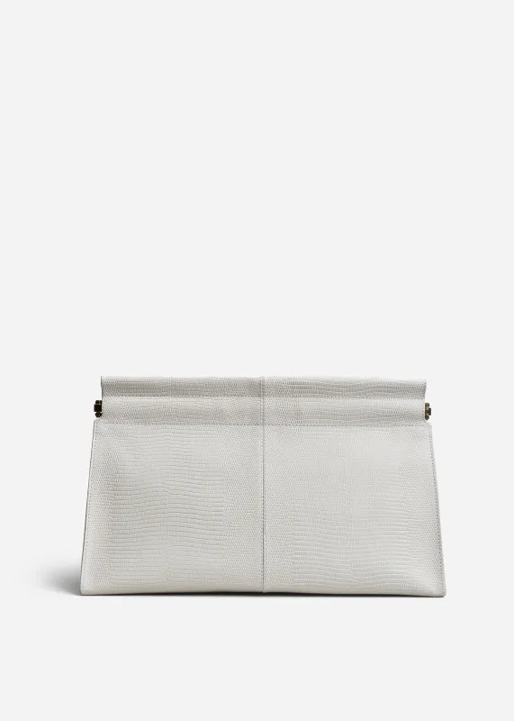 Large Leather Clutch - Ivory sold by CO