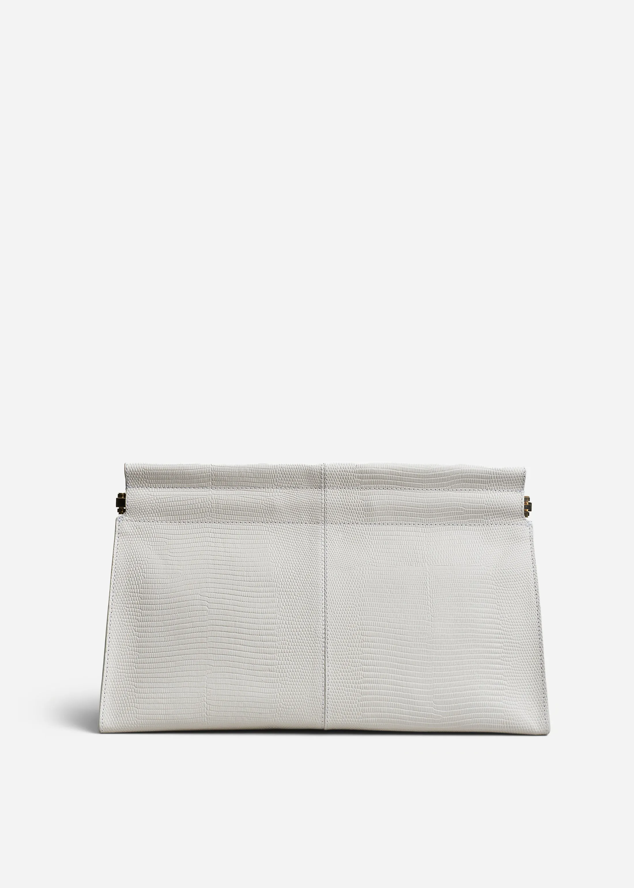 Large Leather Clutch - Ivory sold by CO
