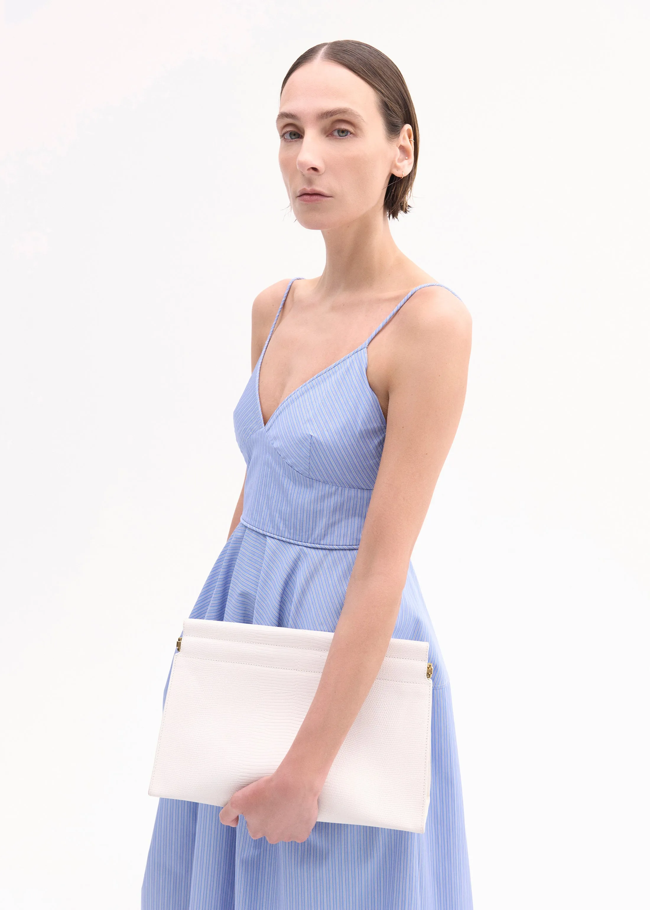 Large Leather Clutch - Ivory sold by CO product image thumbnail 4