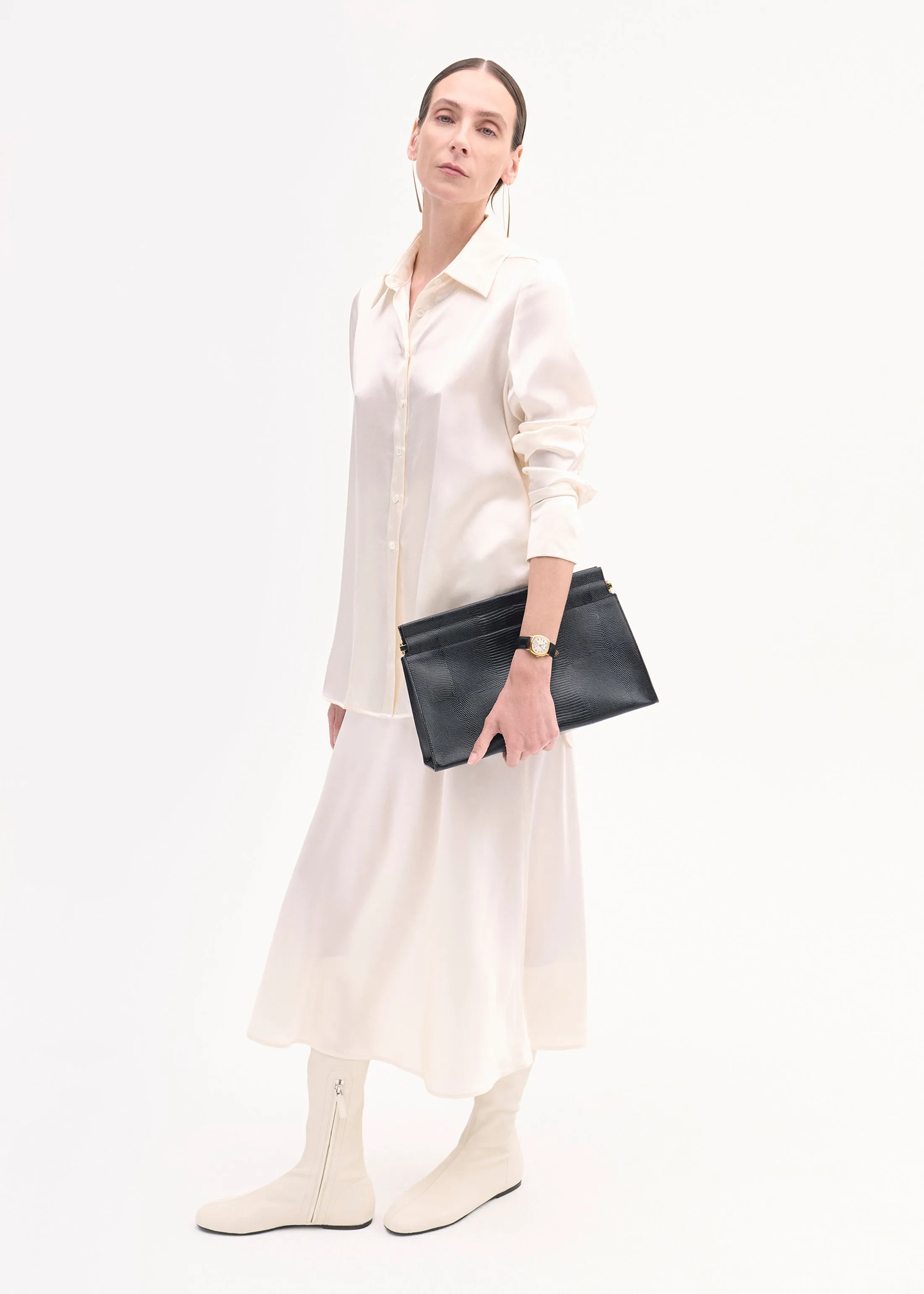 Large Leather Clutch in Black sold by CO product image thumbnail 4