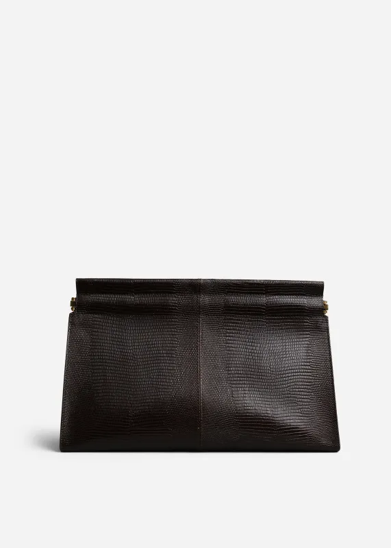 Large Leather Clutch - Espresso sold by CO