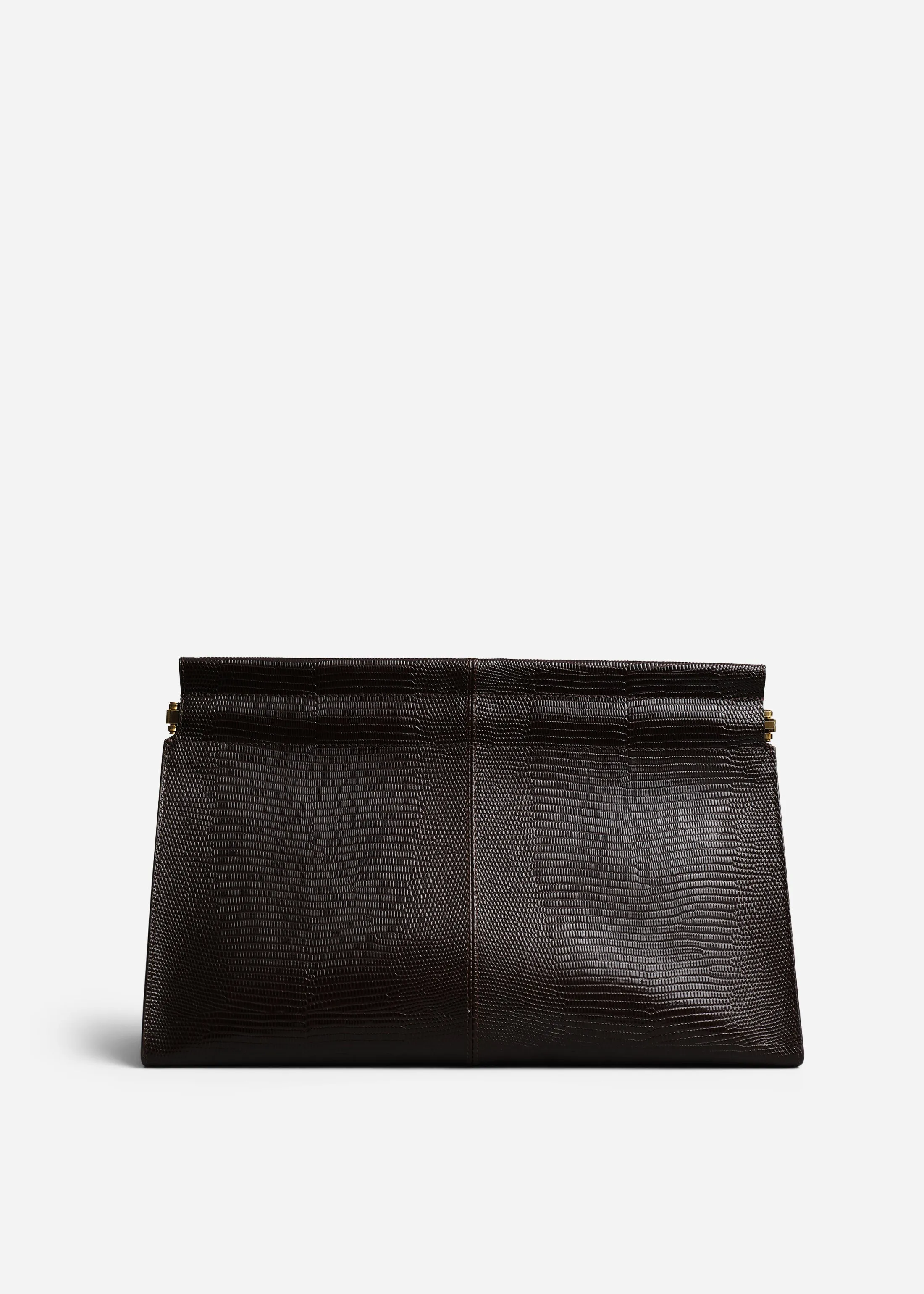 Large Leather Clutch - Espresso sold by CO