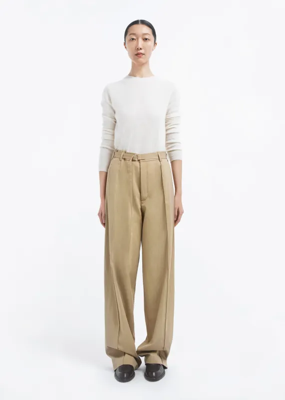 Drop Waisted Pant in Cotton Twill - Camel sold by CO