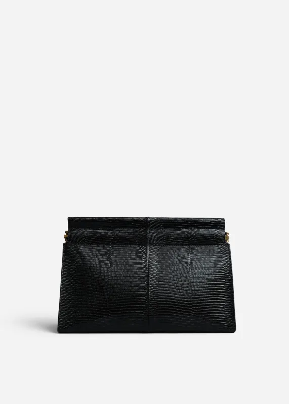 Small Leather Clutch - Black sold by CO