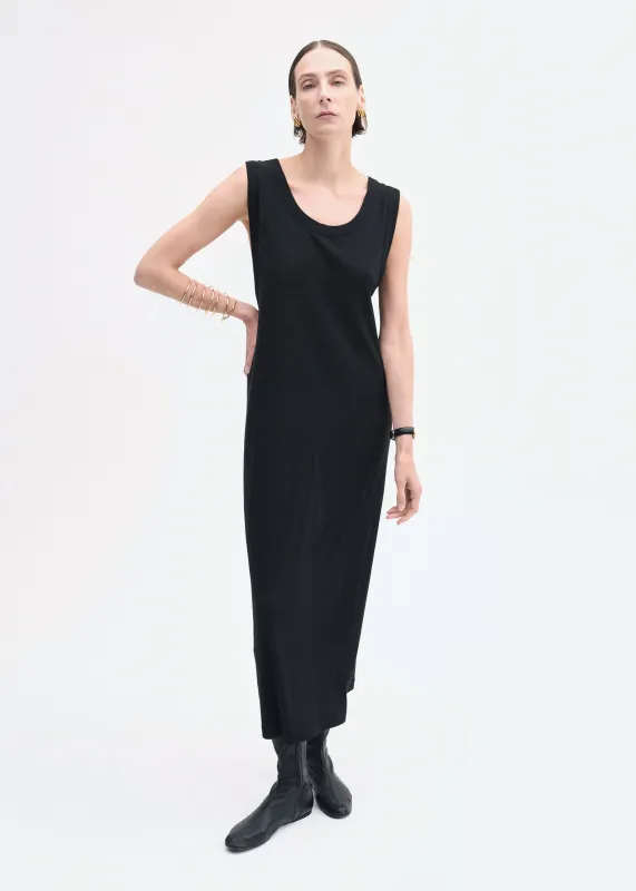 Tank Dress in Slub Jersey - Black sold by CO