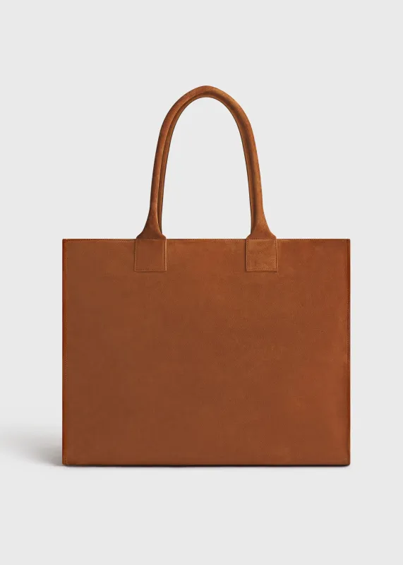 Large Tote Bag in Suede - Cognac sold by CO