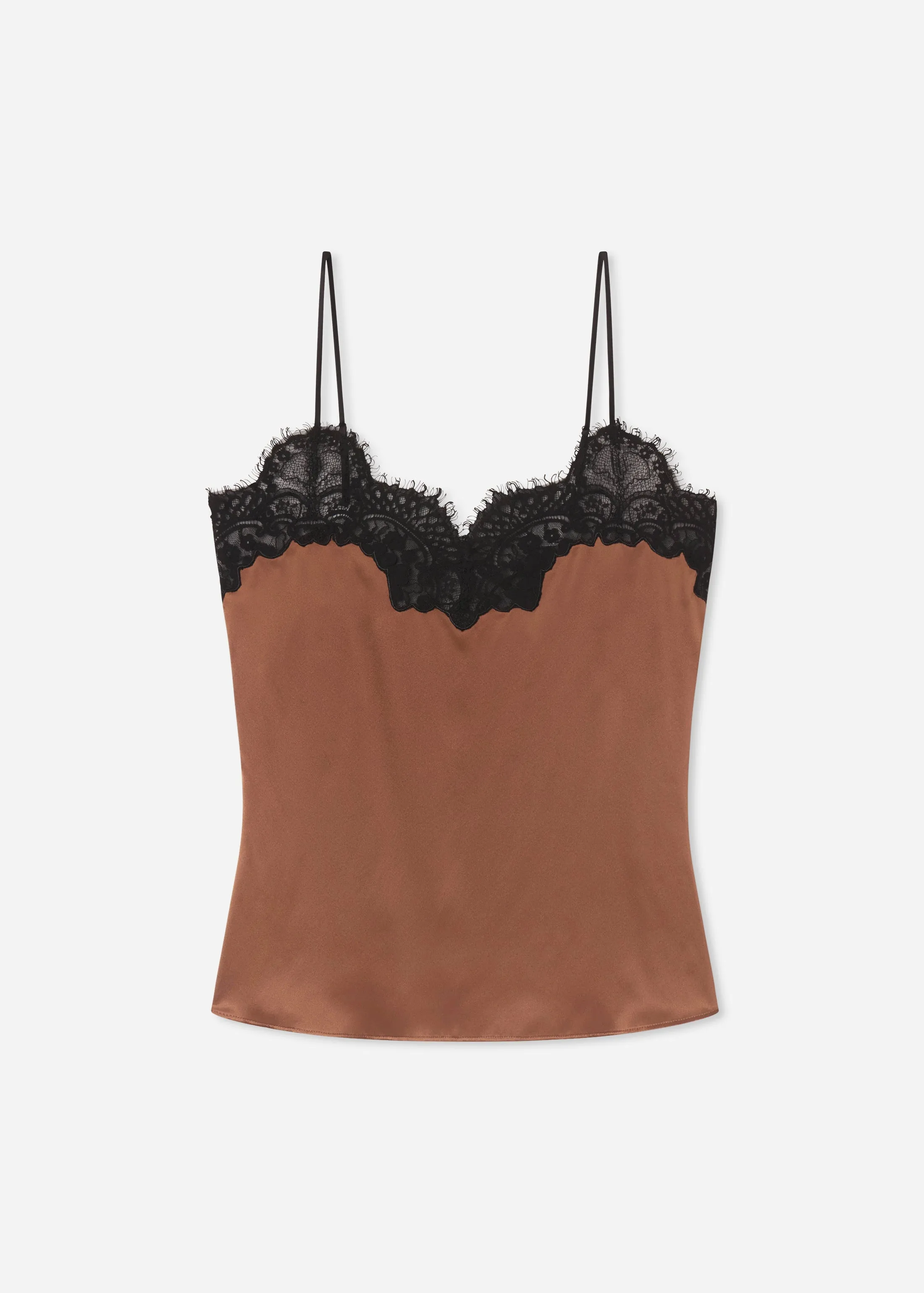 Lace Camisole in Silk - Chocolate sold by CO product image thumbnail 5