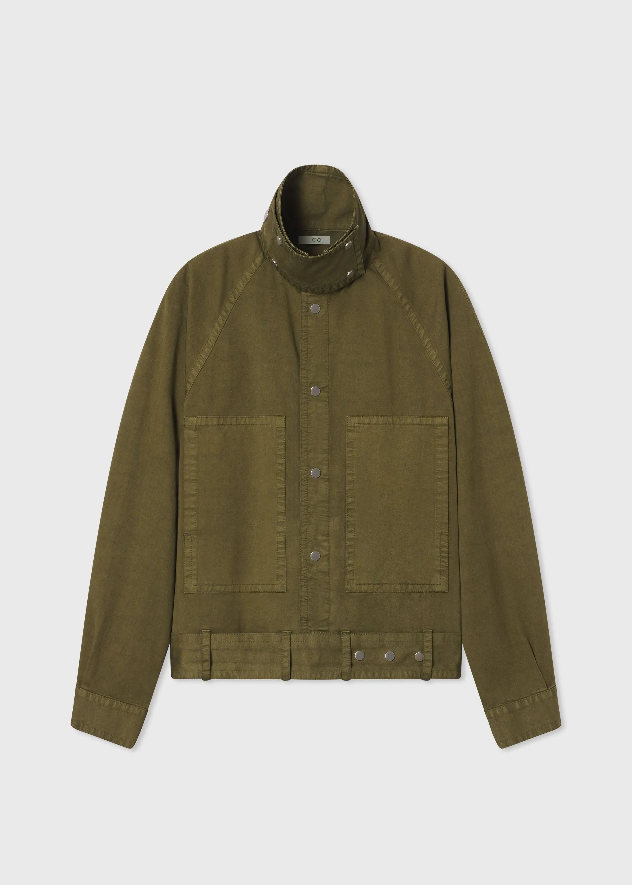 Raglan Workwear Bomber in Cotton - Avocado sold by CO product image thumbnail 4