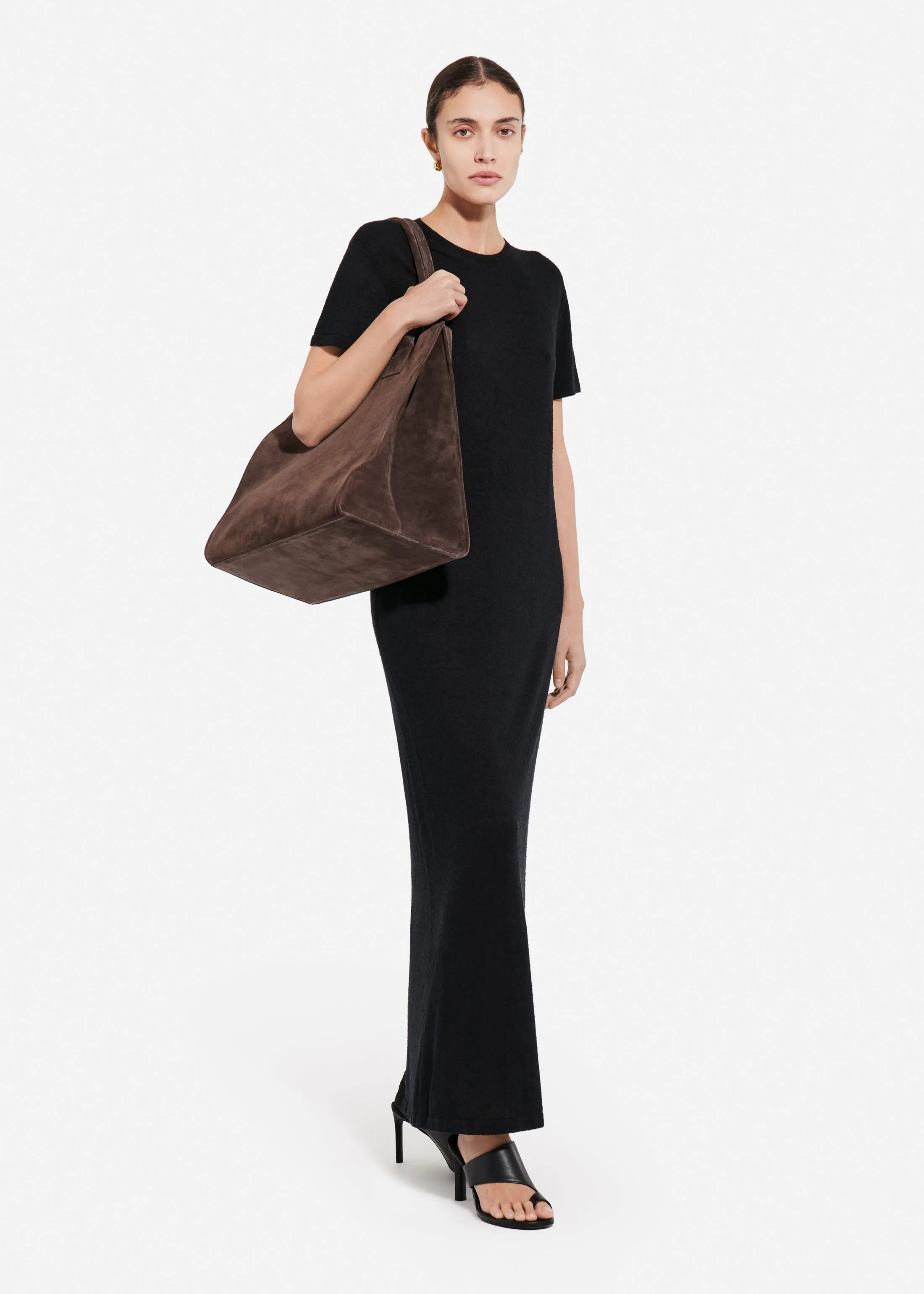 T-Shirt Dress in Silk Linen - Black sold by CO product image thumbnail 4