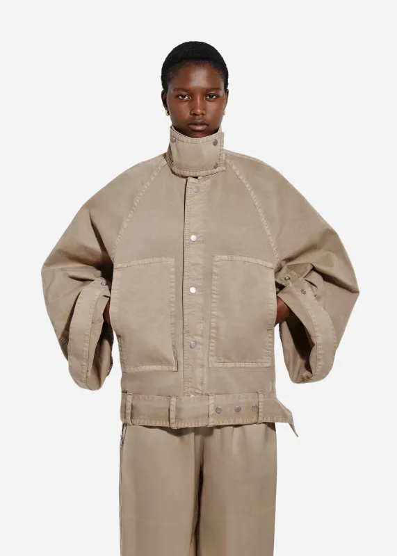 Raglan Workwear Bomber in Cotton - Chestnut made by CO