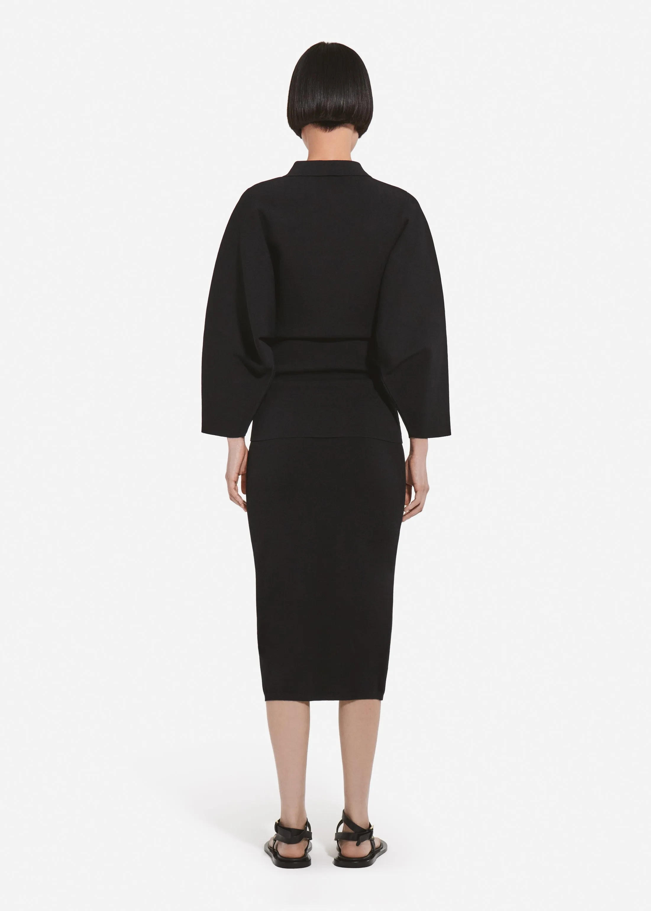 Pencil Skirt in Viscose - Black sold by CO product image thumbnail 4