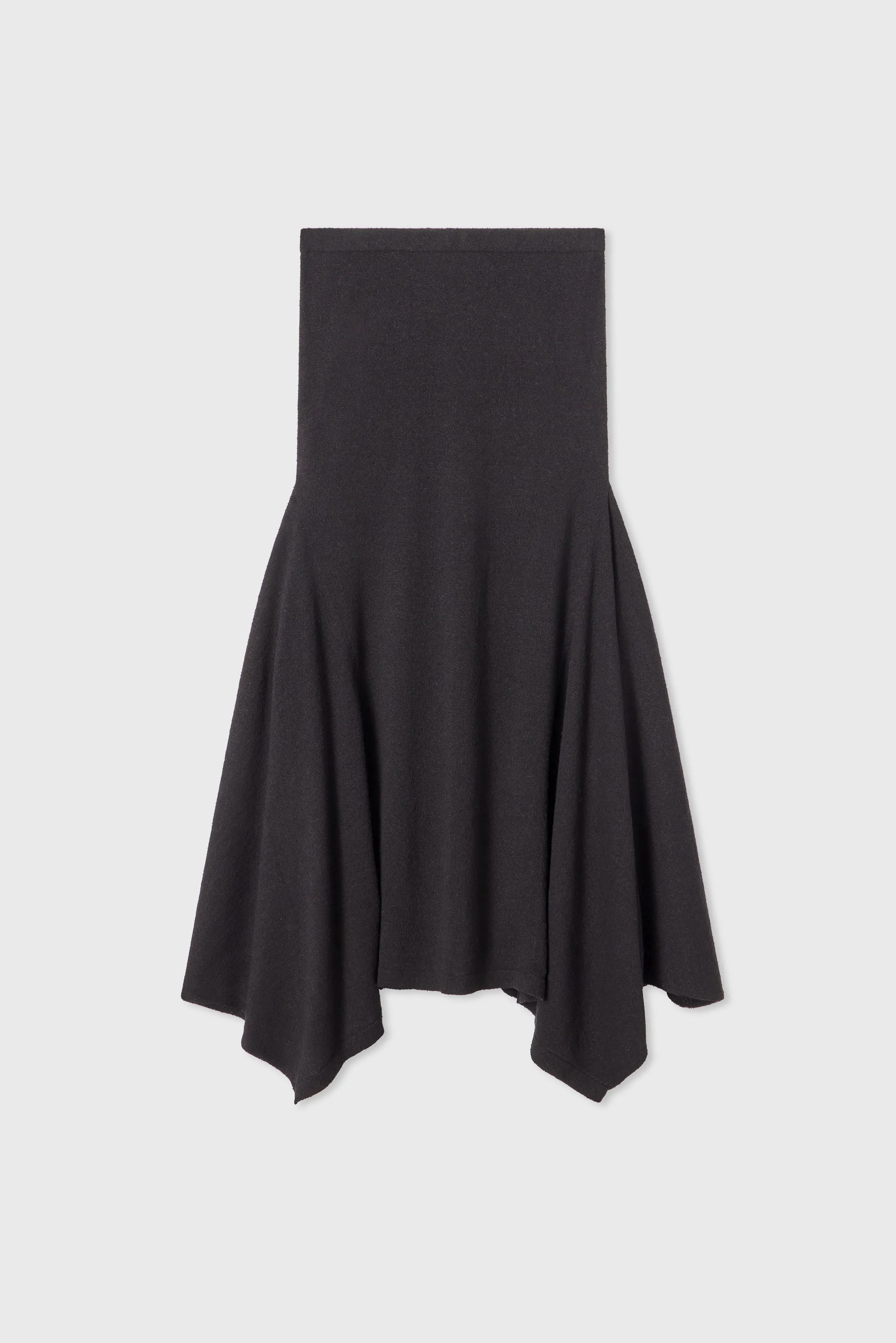 Flared Midi Skirt in Silk Linen - Black sold by CO product image thumbnail 5