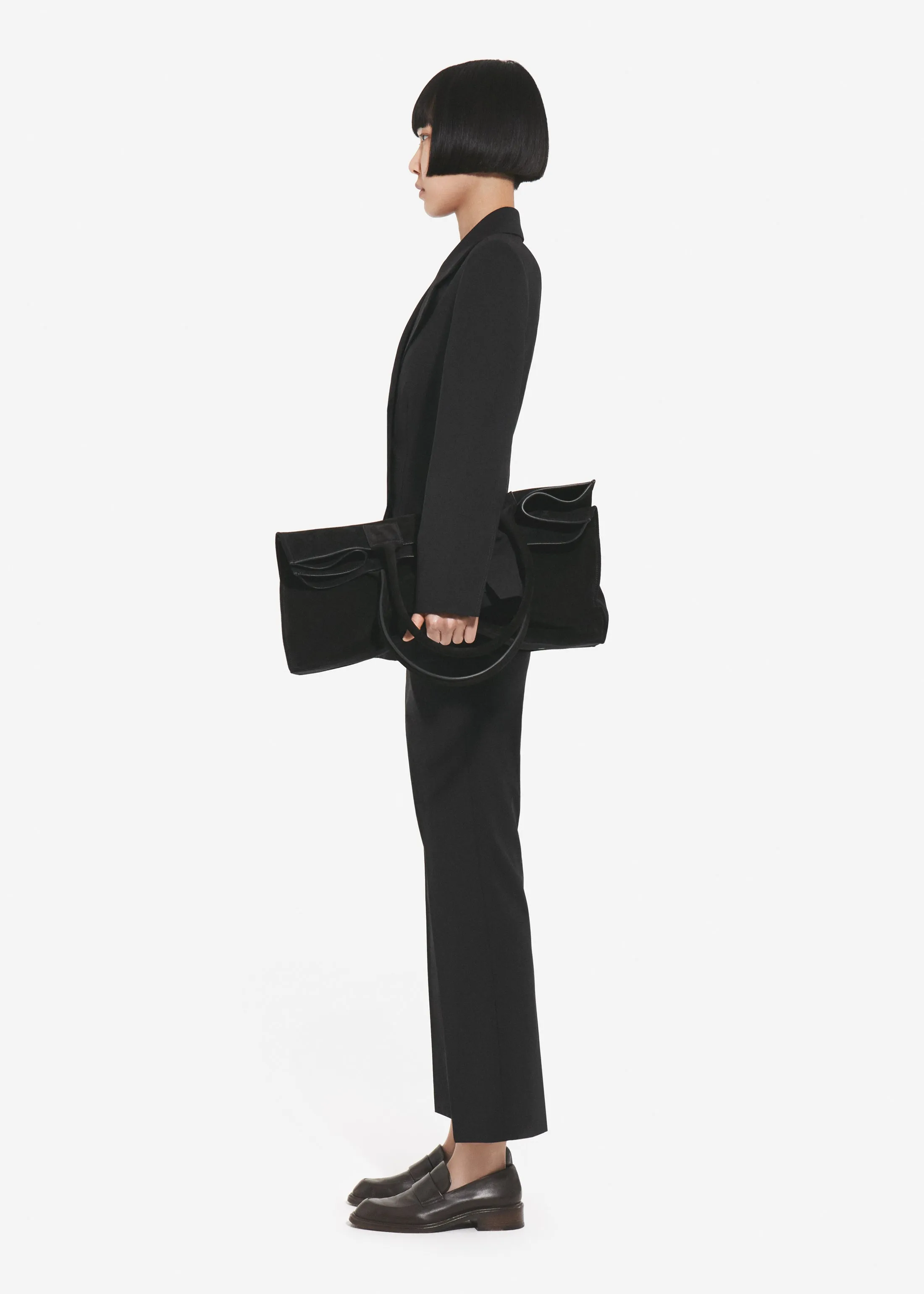 Double Breasted Fitted Blazer in Wool - Black sold by CO product image thumbnail 3