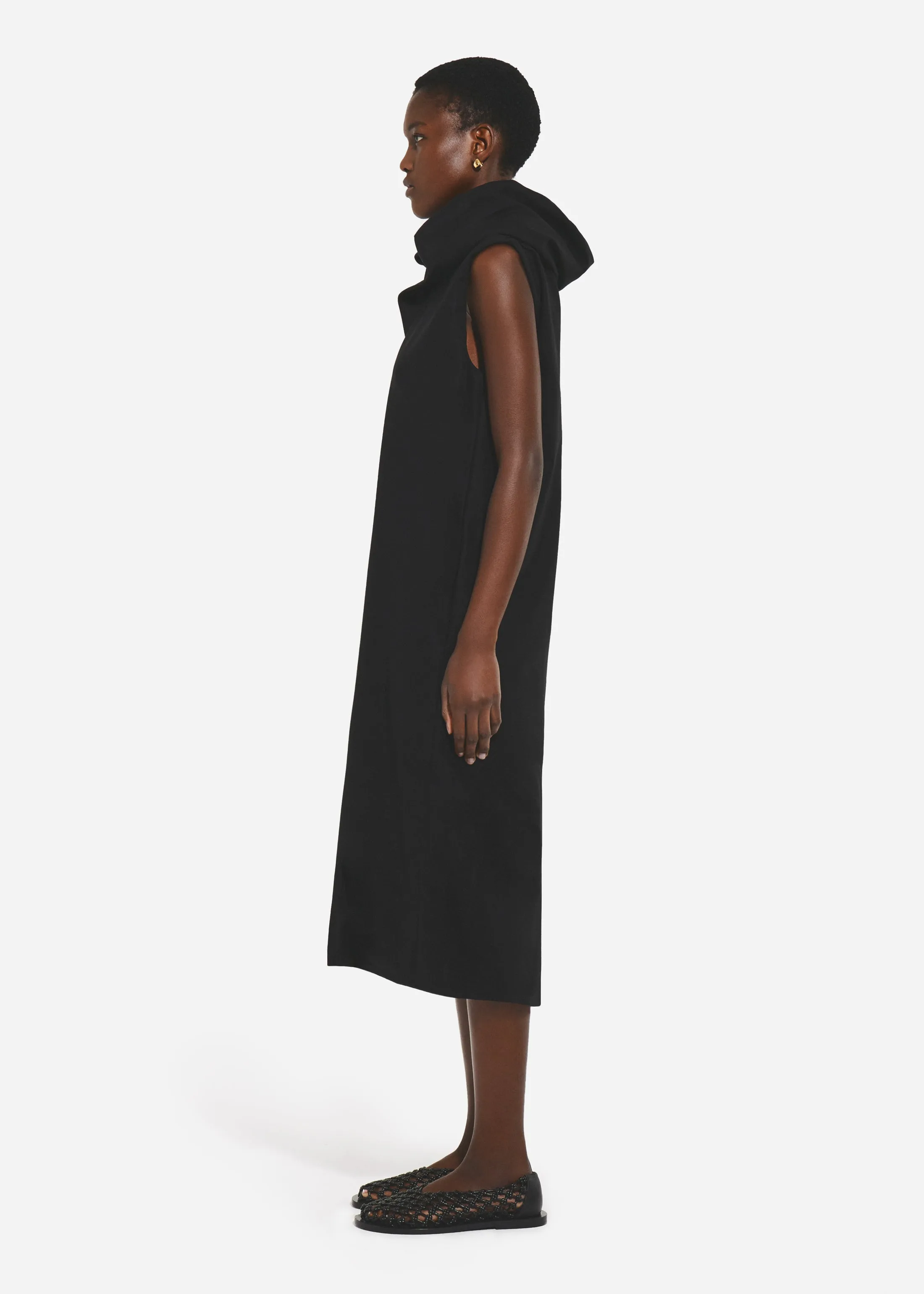 Cloud Collar Tank Dress in Cotton - Black sold by CO product image thumbnail 2