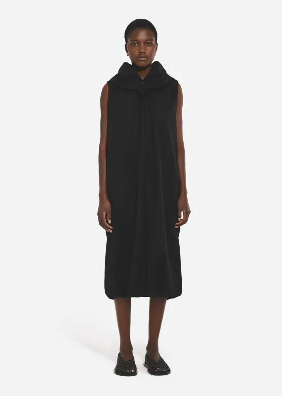Cloud Collar Tank Dress in Cotton - Black sold by CO