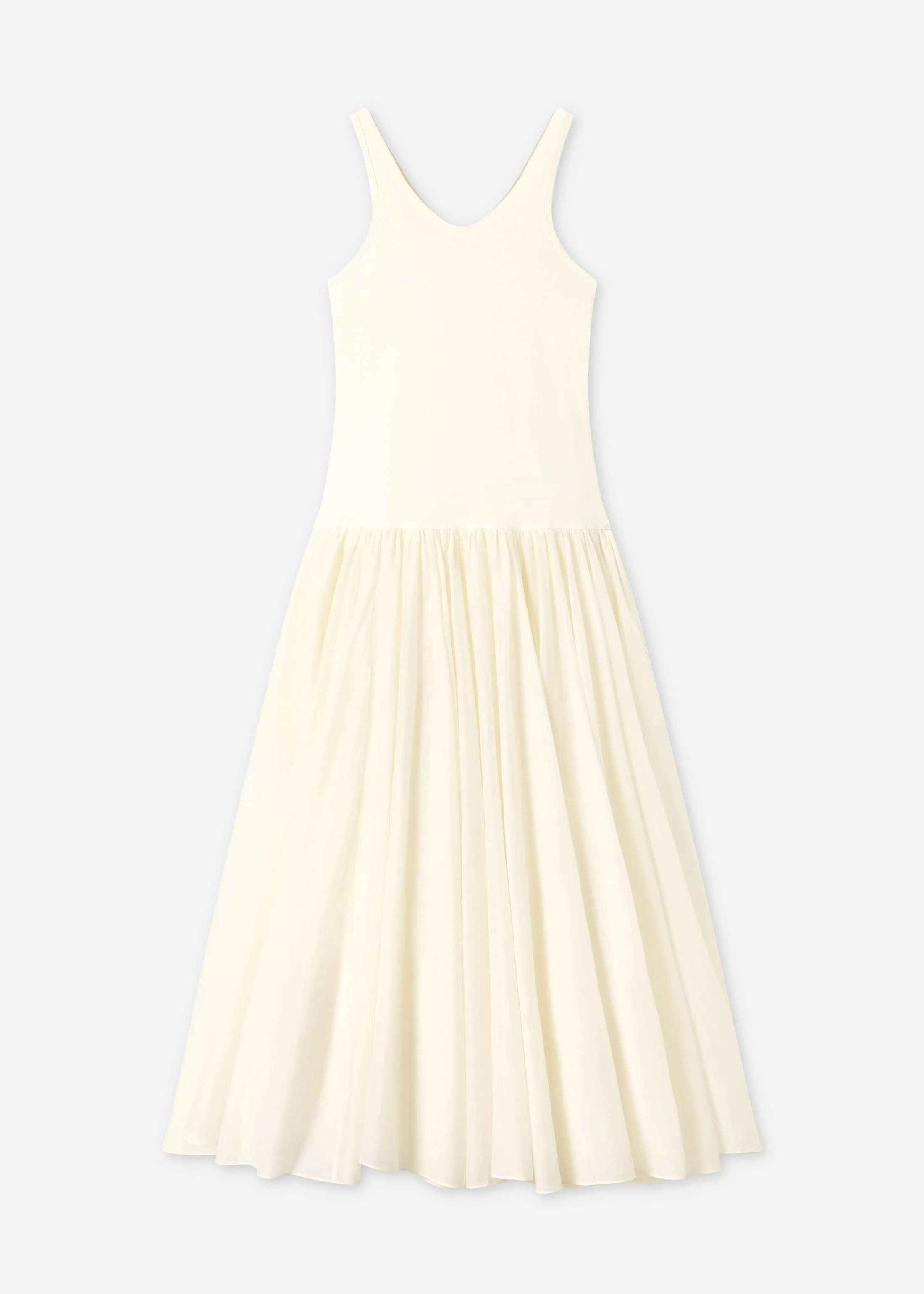 Crinoline Double Layer Dress in Cotton Silk Voile - Pearl sold by CO product image thumbnail 5