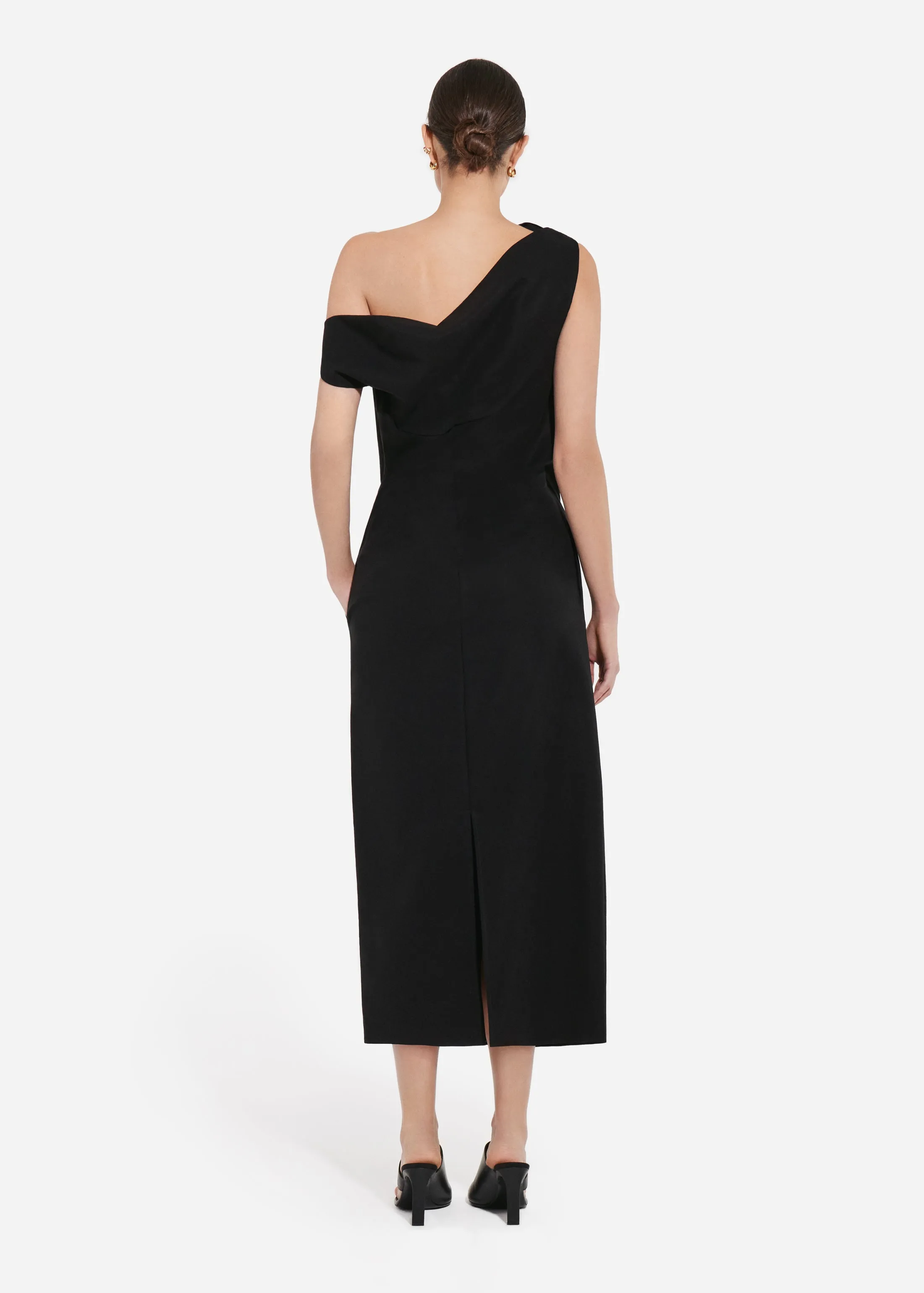 Draped Back Dress in Cotton - Black sold by CO product image thumbnail 4