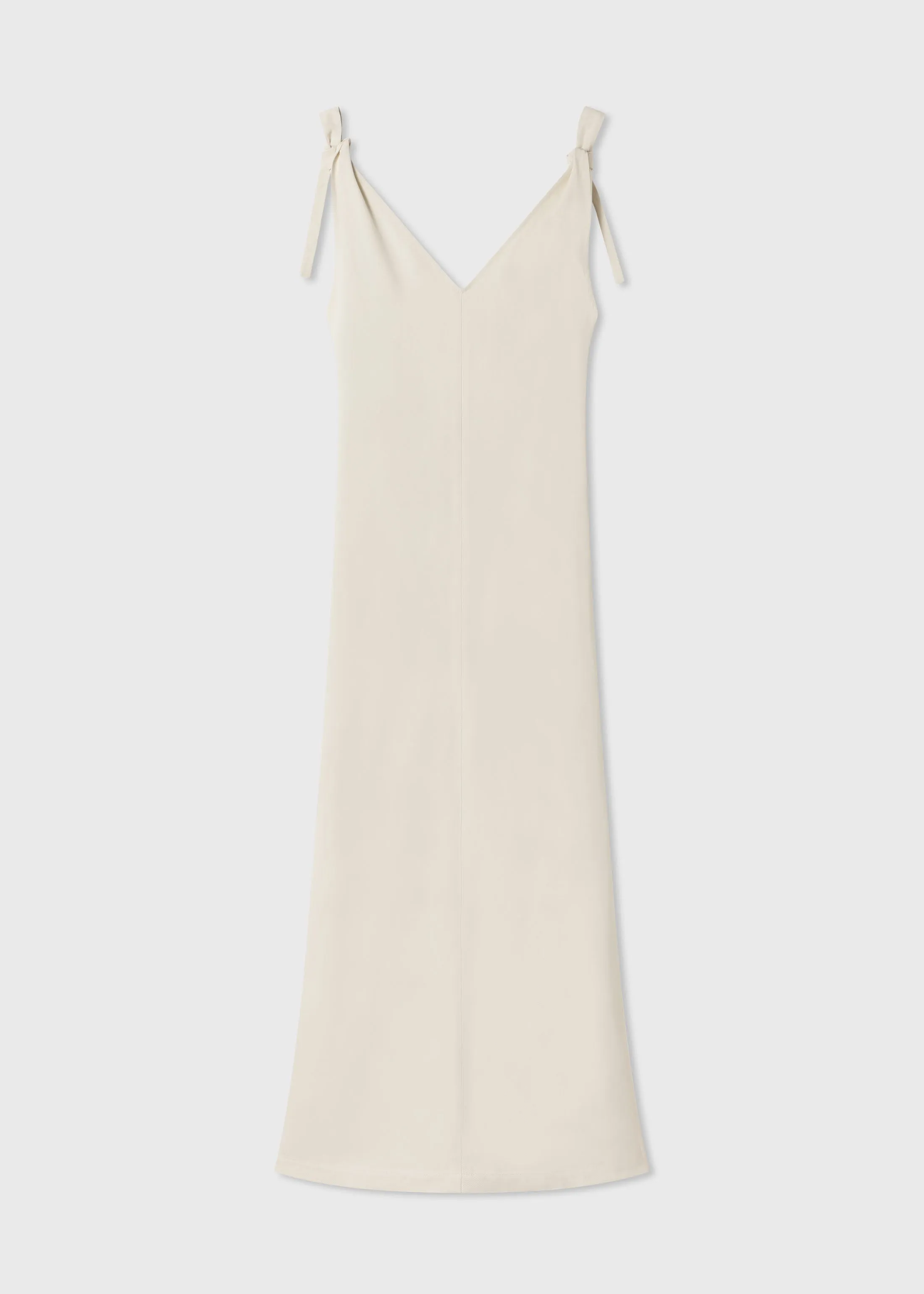 Pleated Slip Dress in Viscose Twill - Pearl sold by CO product image thumbnail 5