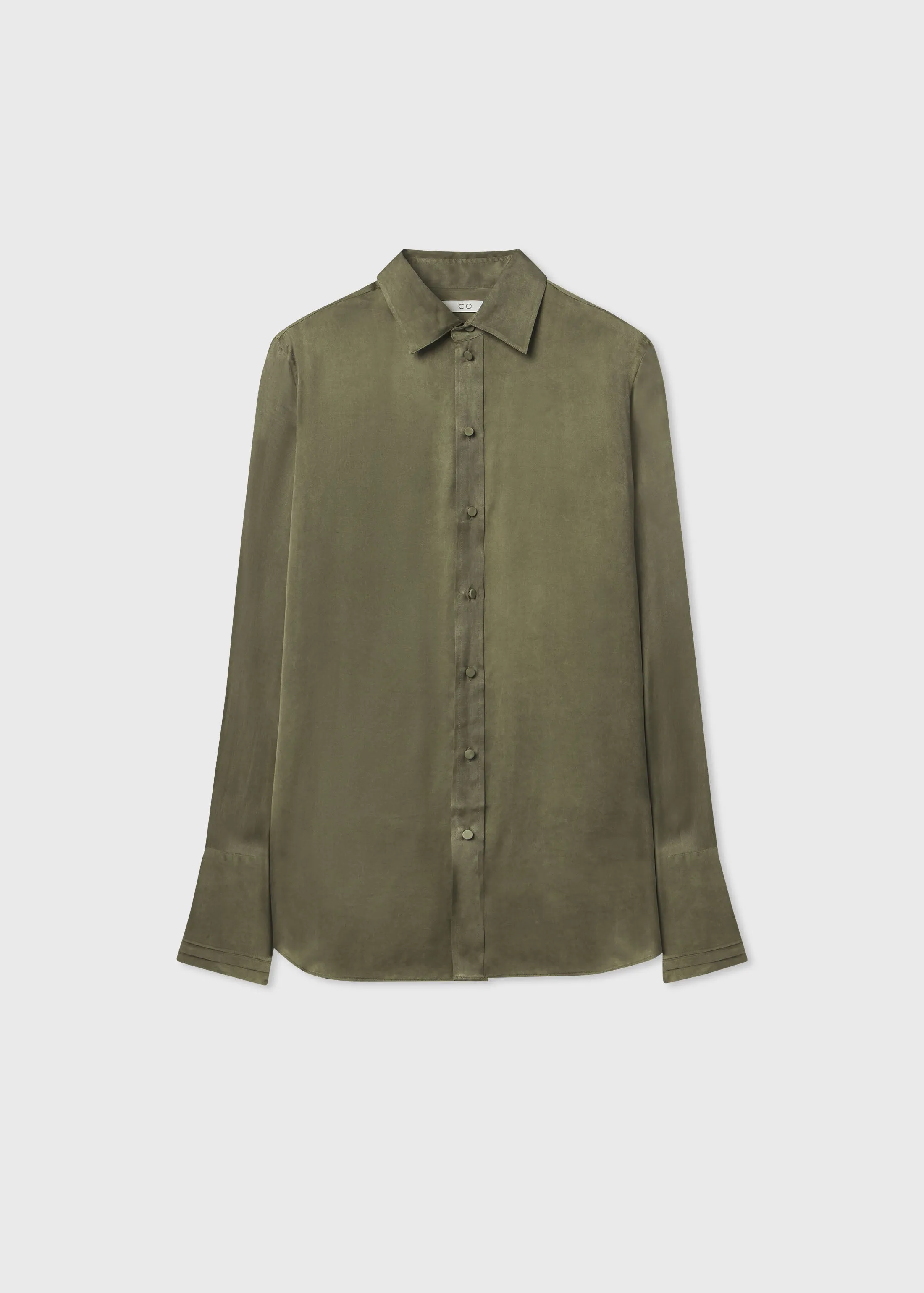 Mens Collared Shirt in Viscose - Jade sold by CO product image thumbnail 5