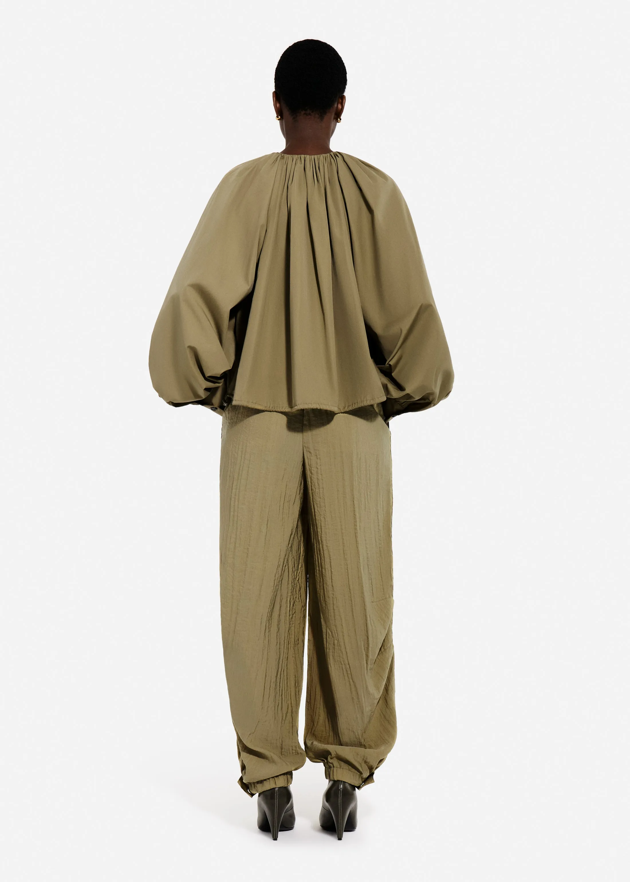 Articulated Vented Pant in Wrinkled Nylon - Aloe sold by CO product image thumbnail 3