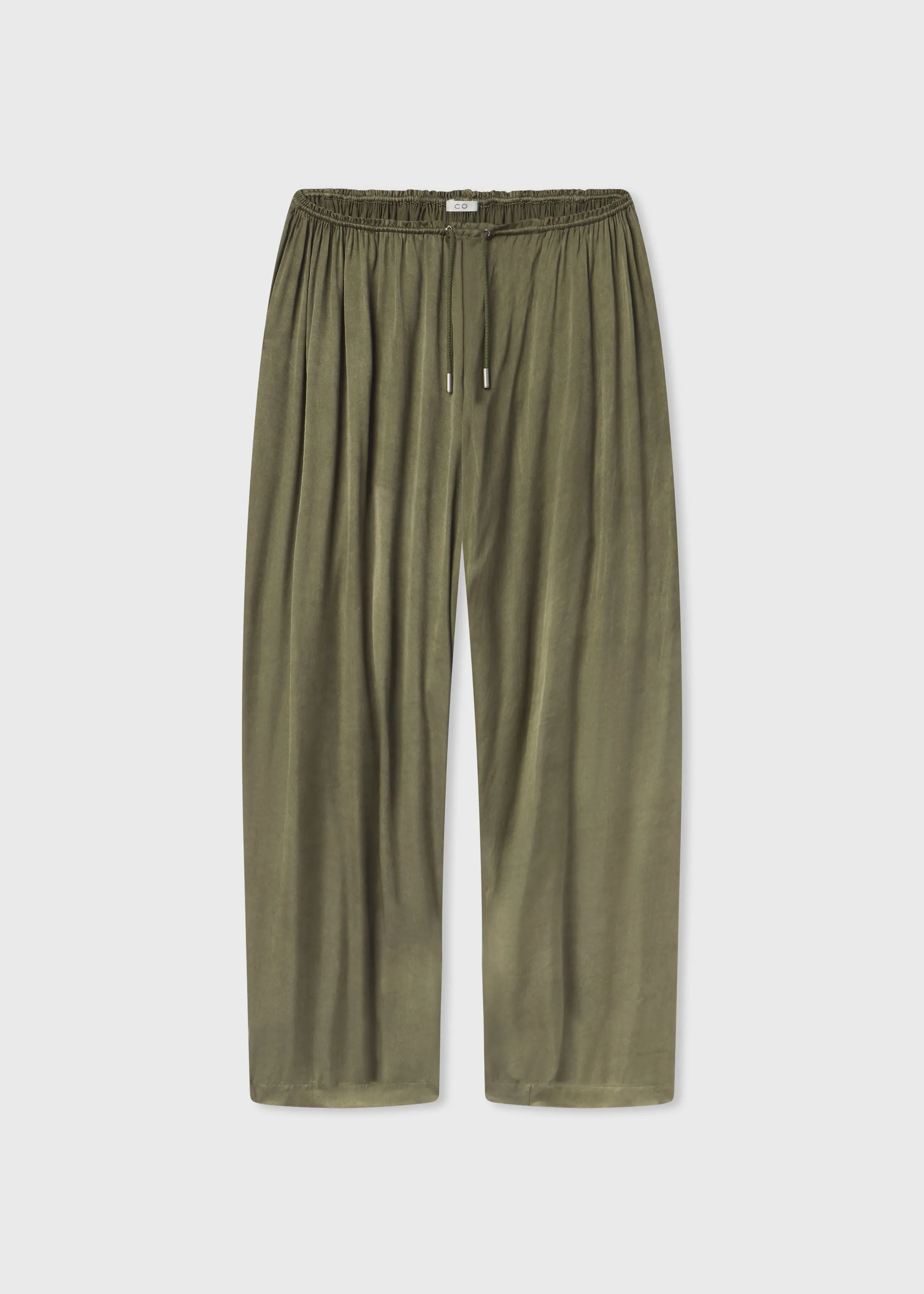 Elasticated Waist Gathered Pant in Viscose - Jade sold by CO product image thumbnail 4