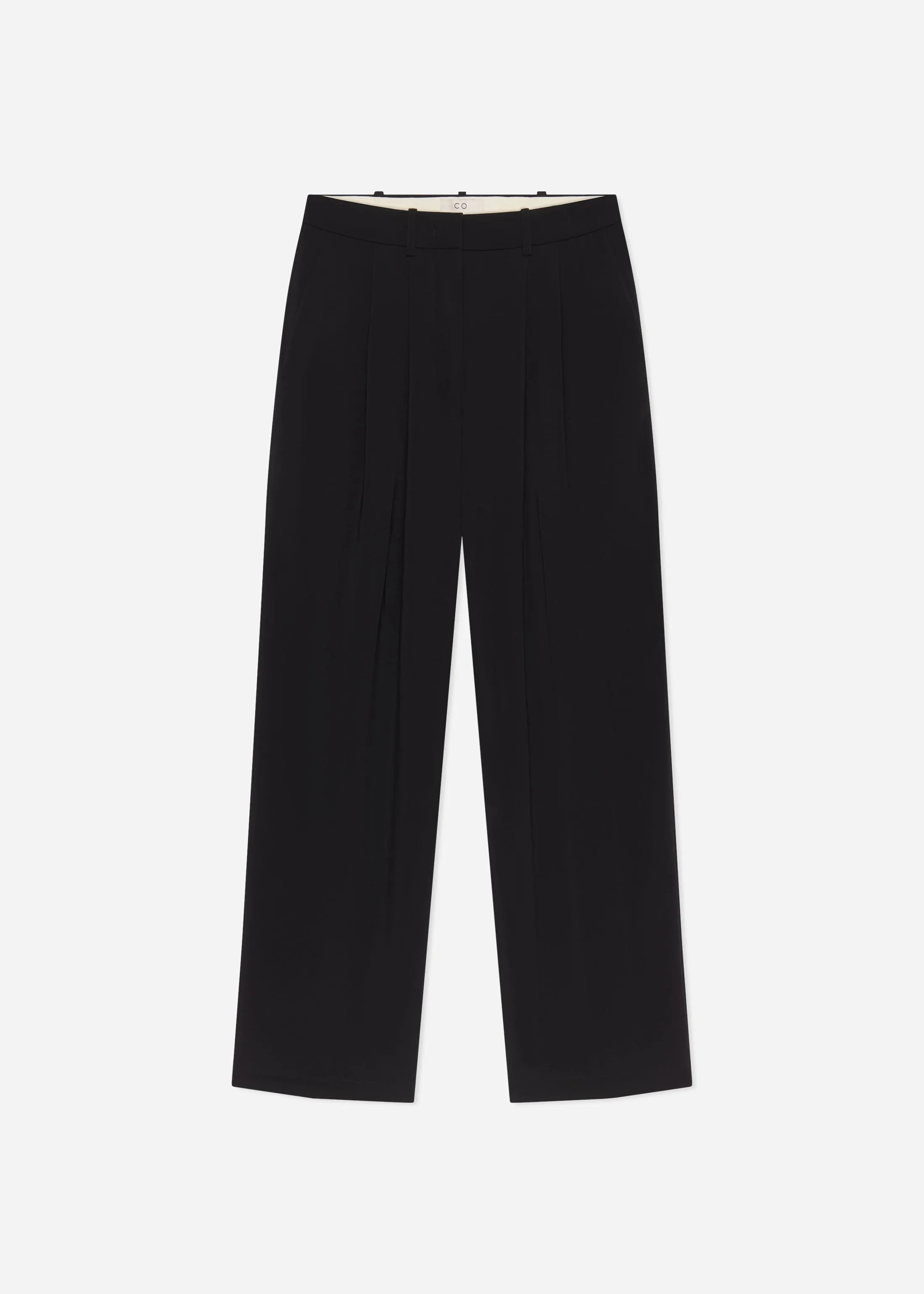 Pleat Front Trouser in Crepe - Black sold by CO product image thumbnail 5