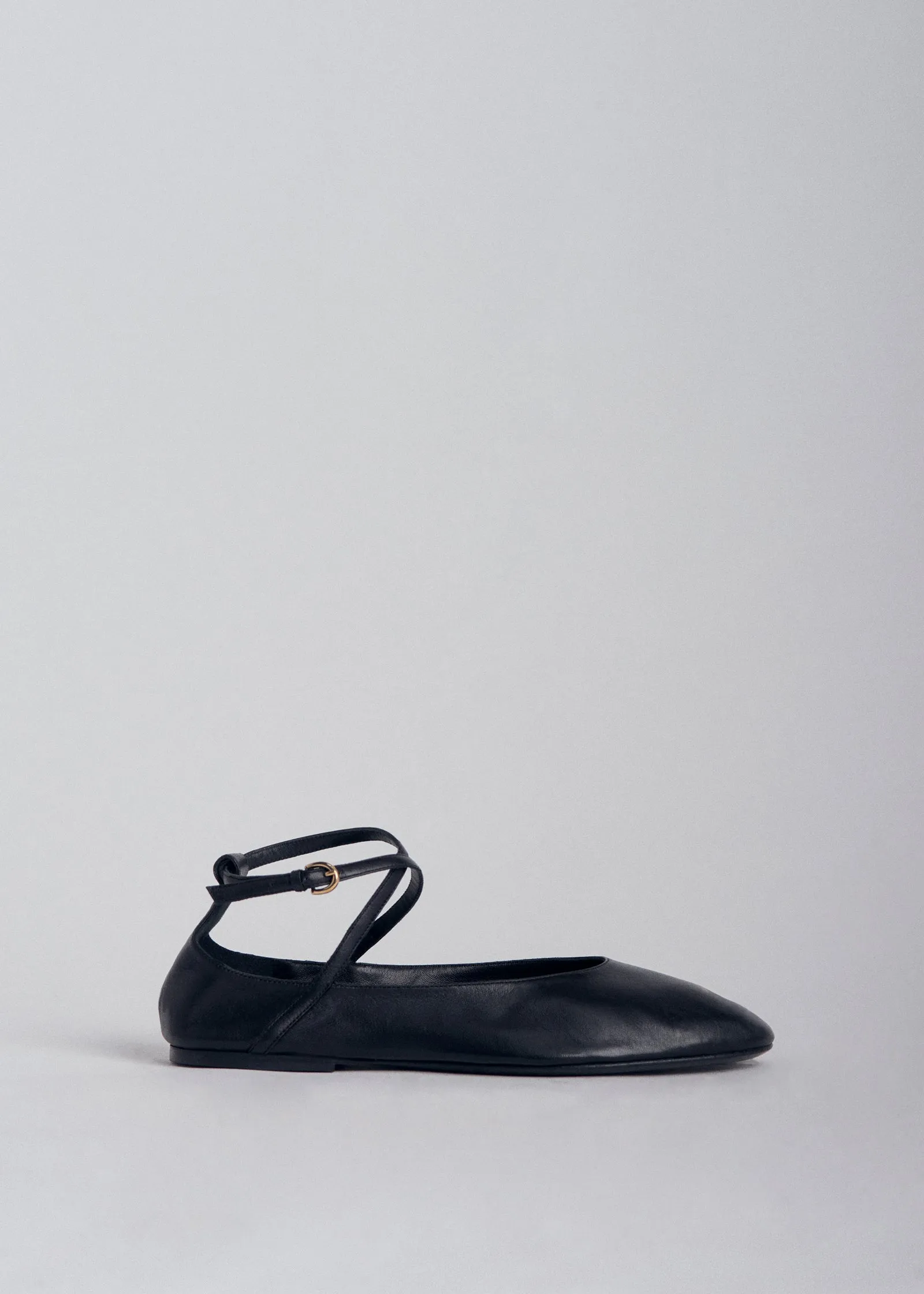Round Toe Ballerina Flat in Black sold by CO