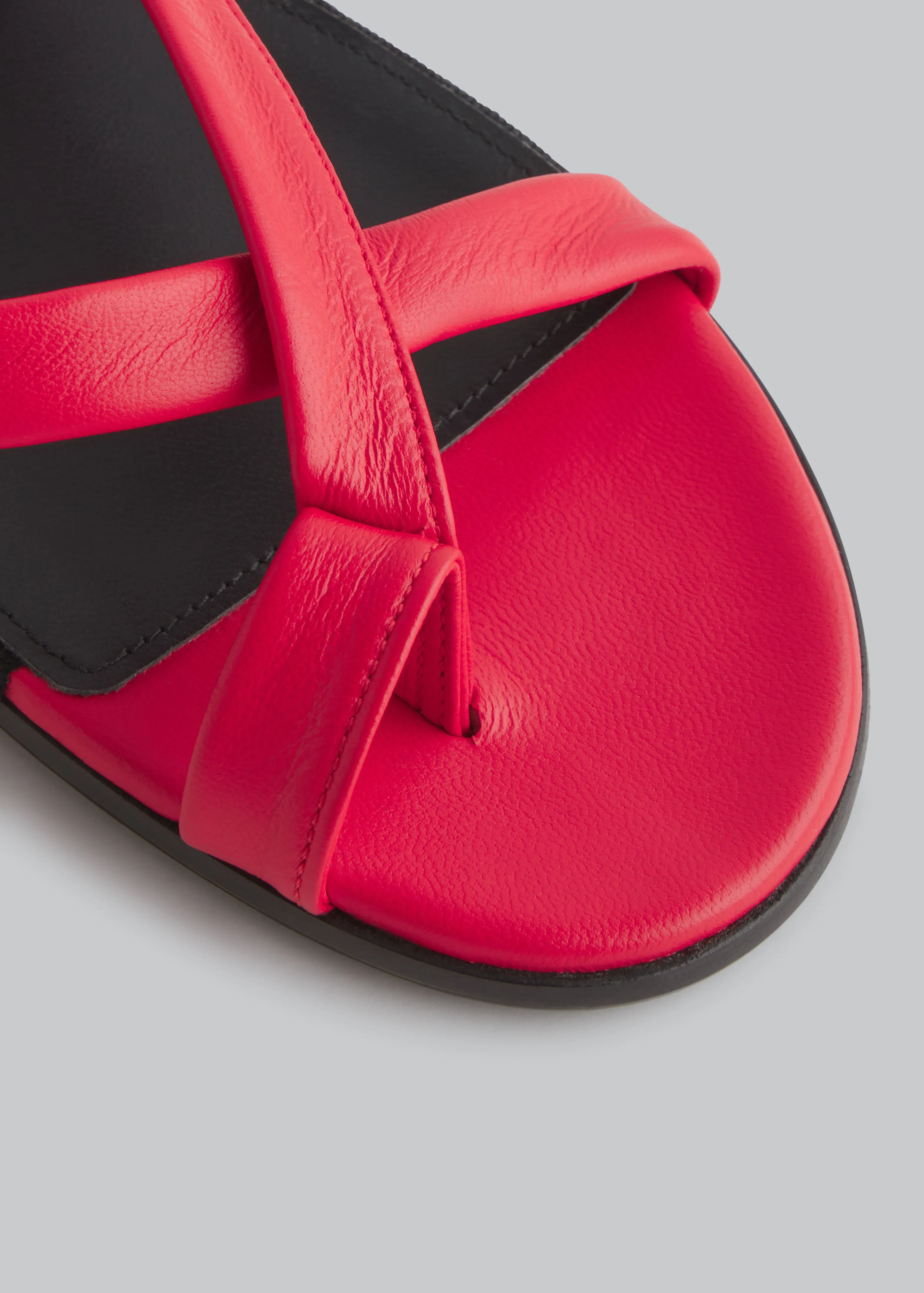 Stretch Leather Toe Strap Sandal in Red sold by CO product image thumbnail 4