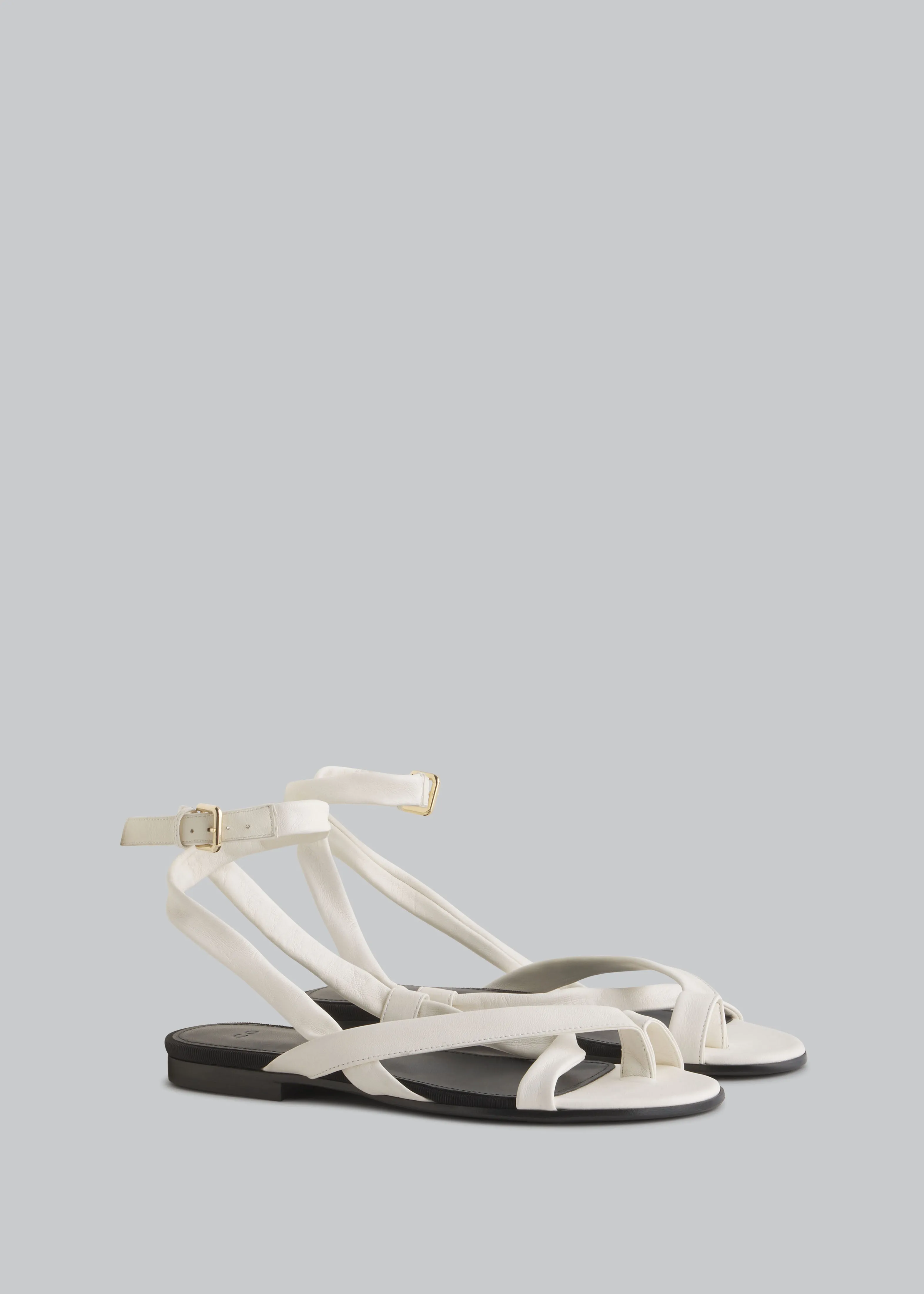 Stretch Leather Toe Strap Sandal in Ivory sold by CO product image thumbnail 2