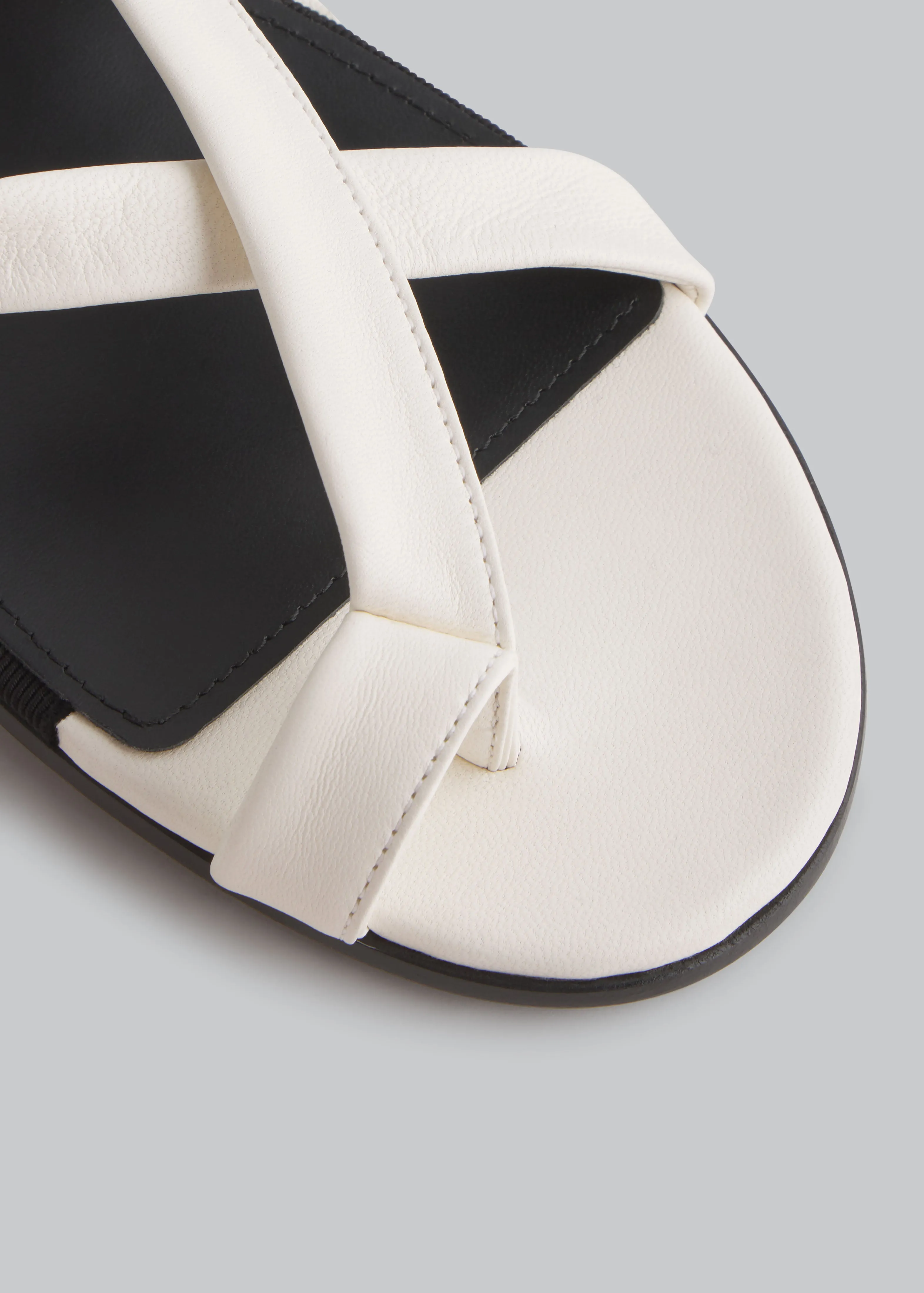 Stretch Leather Toe Strap Sandal in Ivory sold by CO product image thumbnail 4