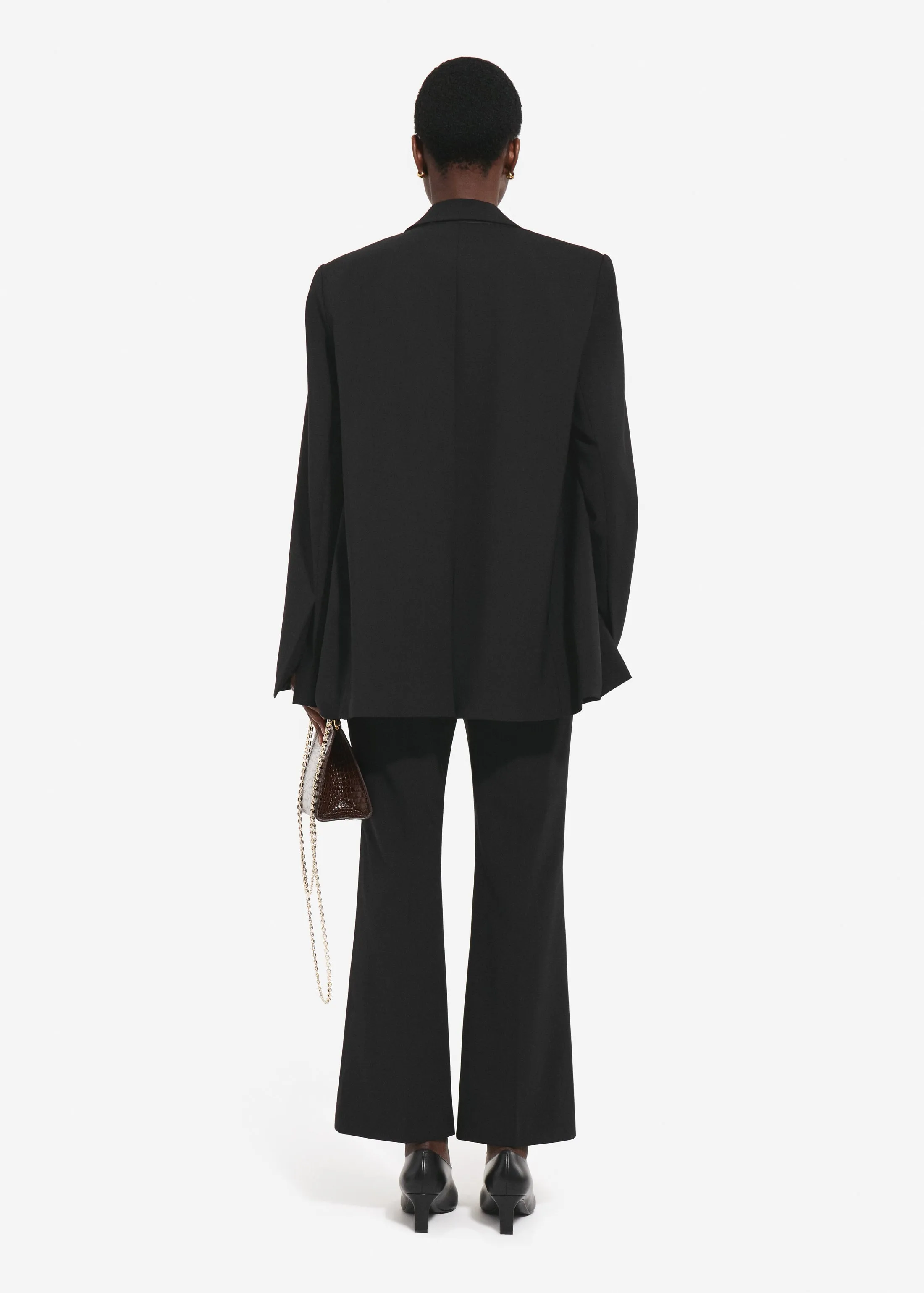 Boxy Jacket in Virgin Wool - Black sold by CO product image thumbnail 4