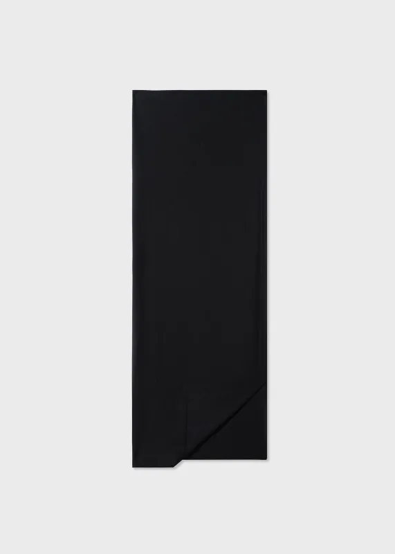 Oversized Fine Cashmere Scarf - Black made by CO