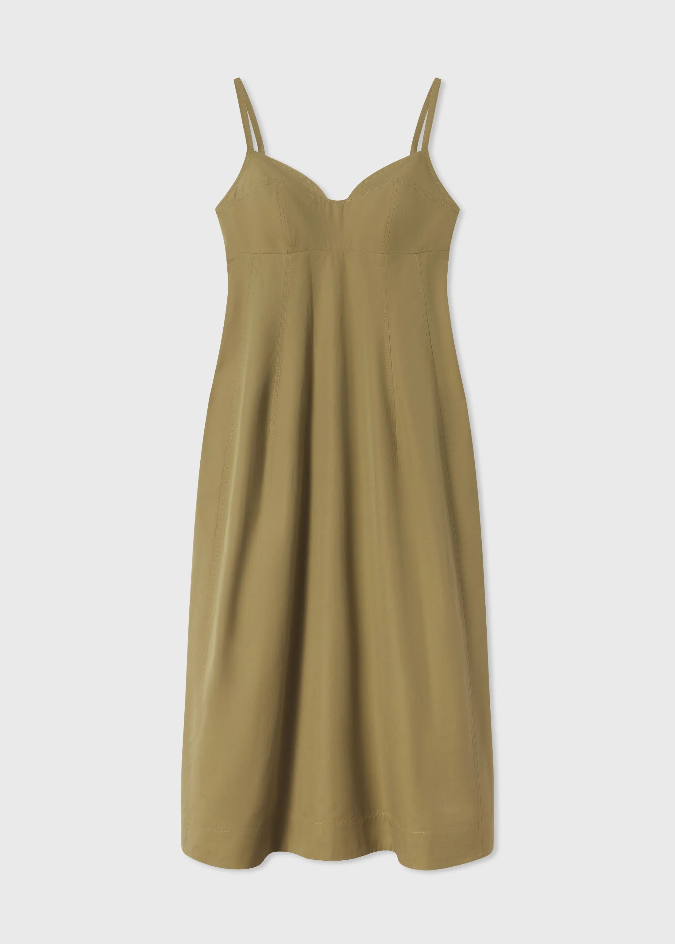 Bustier Midi Dress in Cotton Poplin - Aloe sold by CO product image thumbnail 4