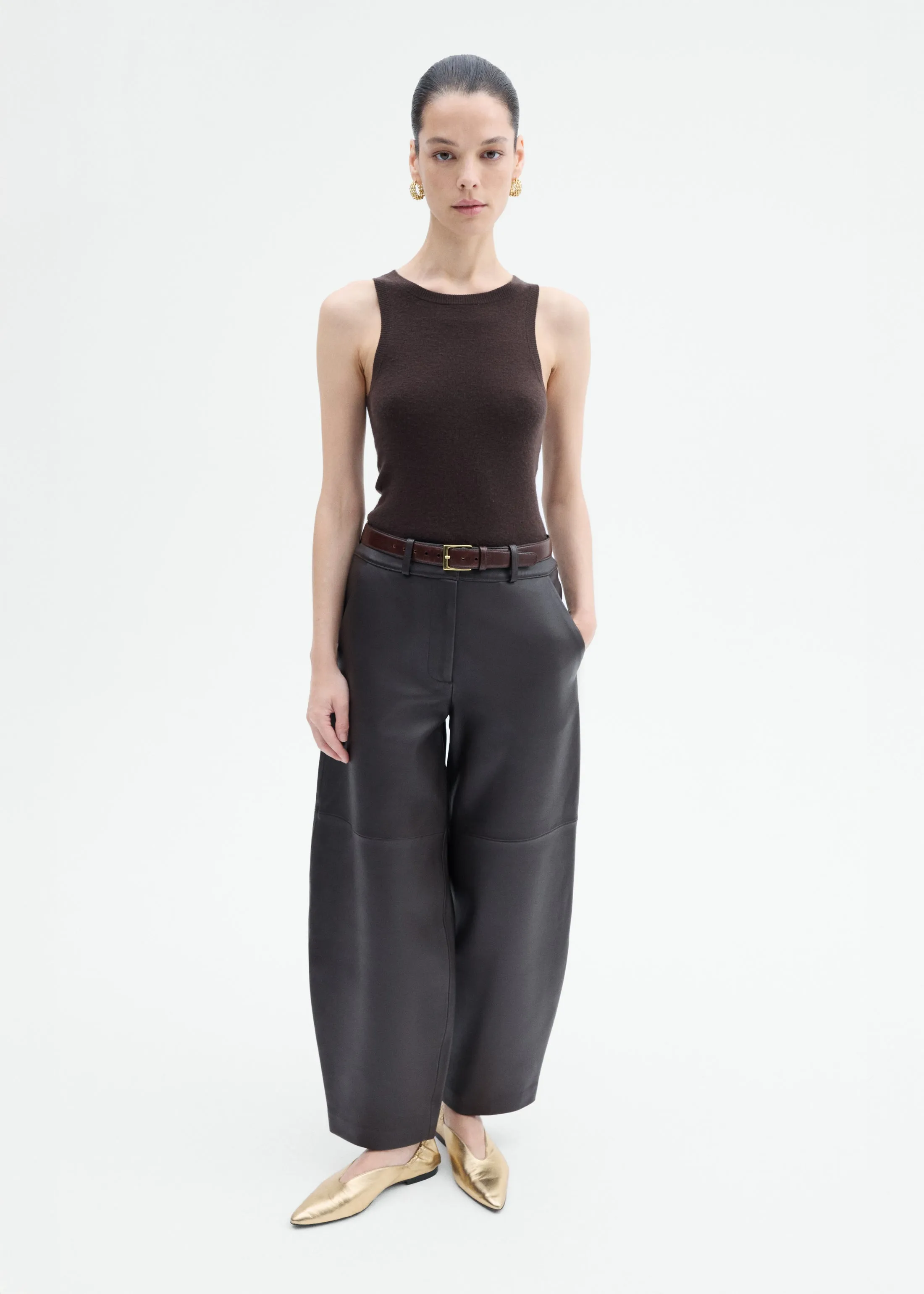 Tank Top in Fine Cashmere - Chocolate sold by CO product image thumbnail 3