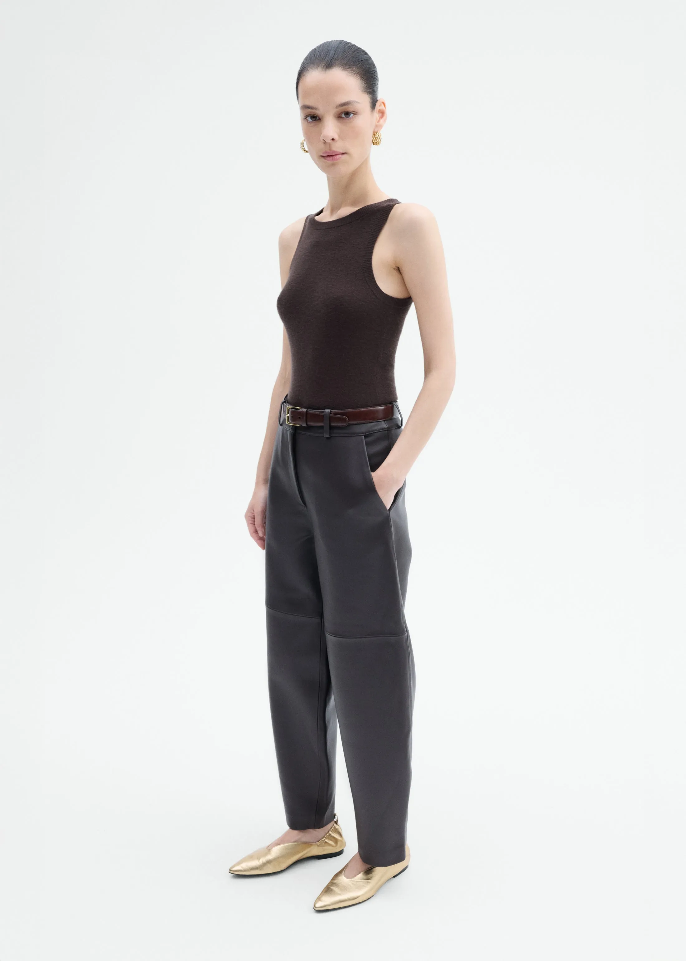 Tank Top in Fine Cashmere - Chocolate sold by CO product image thumbnail 4