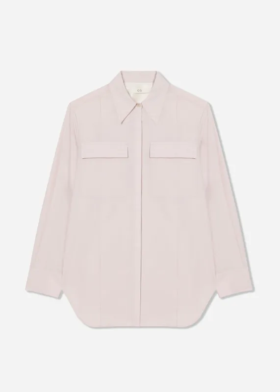 Overshirt in Cotton Sateen - Orchid made by CO