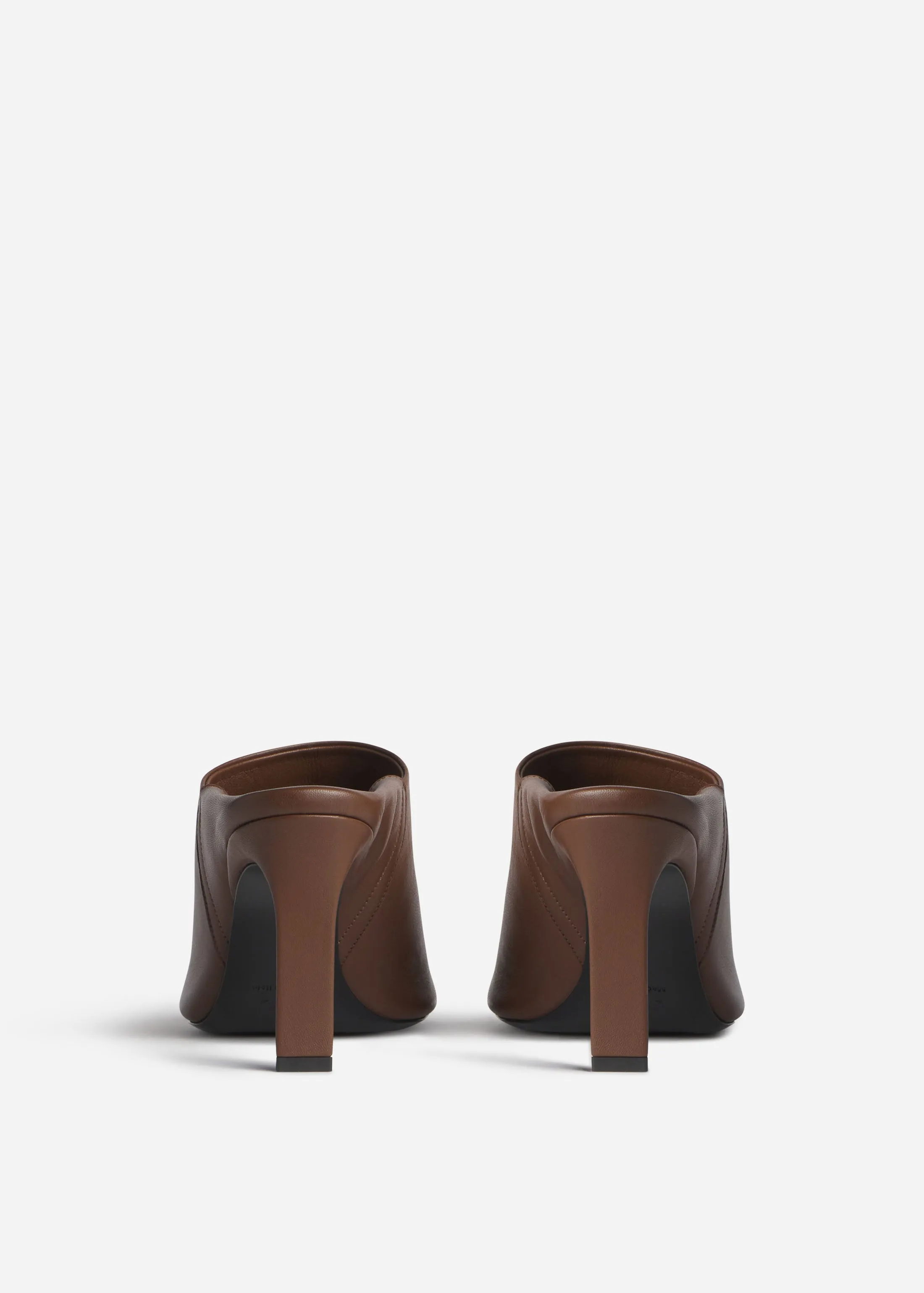 Open Toe Heeled Mule in Smooth Leather - Cognac sold by CO product image thumbnail 3