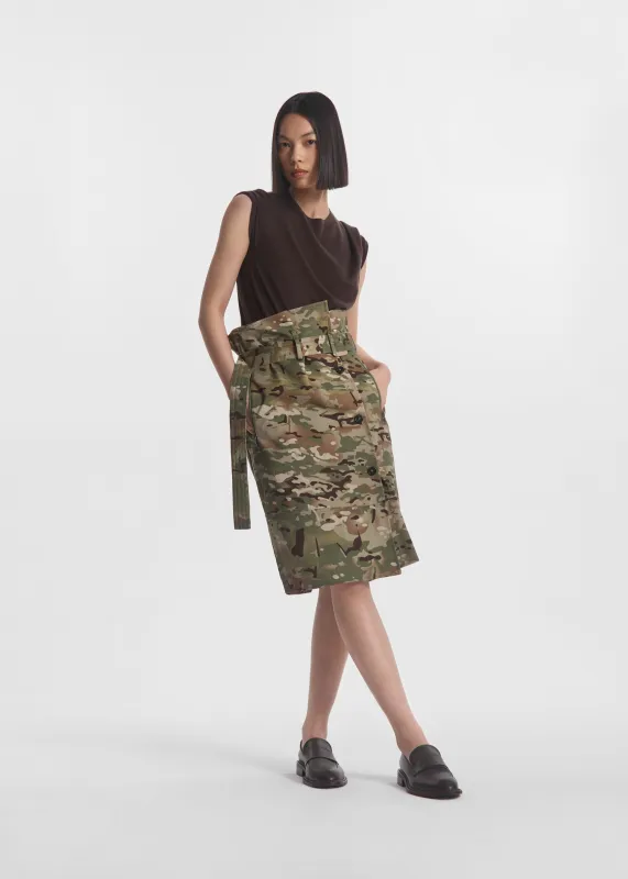 Hardwear Skirt in Cotton Twill - Camo Multi made by CO