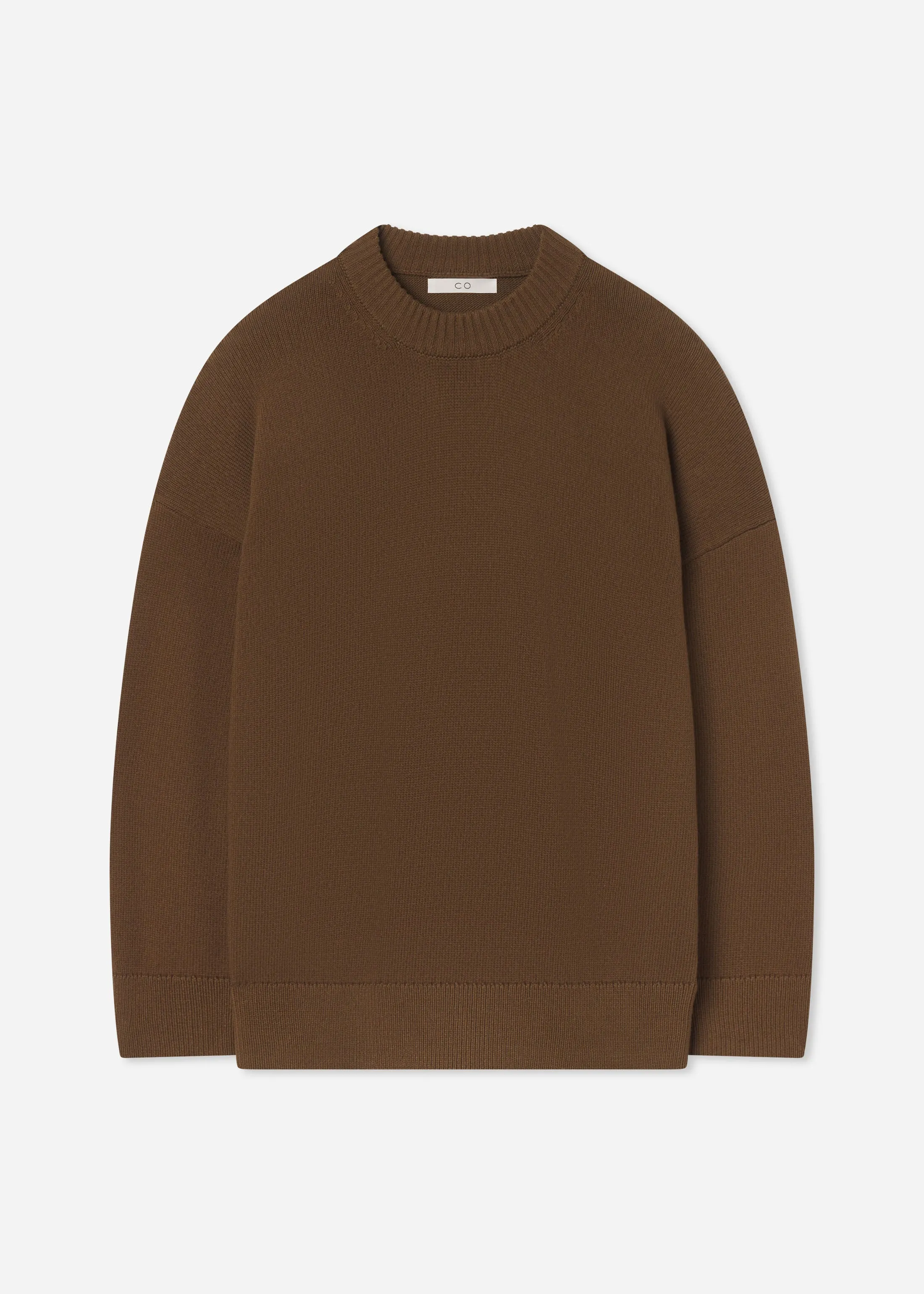 Boyfriend Crew Sweater in Cotton - Olive sold by CO product image thumbnail 4