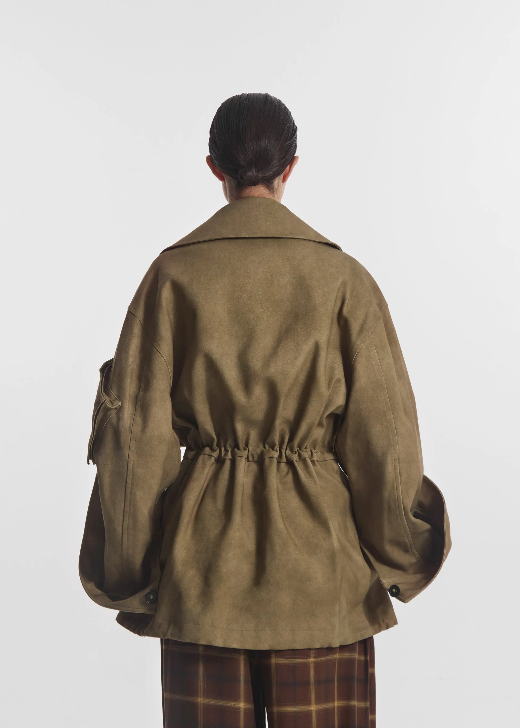 Military Jacket in Cold Dye Cotton - Khaki sold by CO product image thumbnail 3